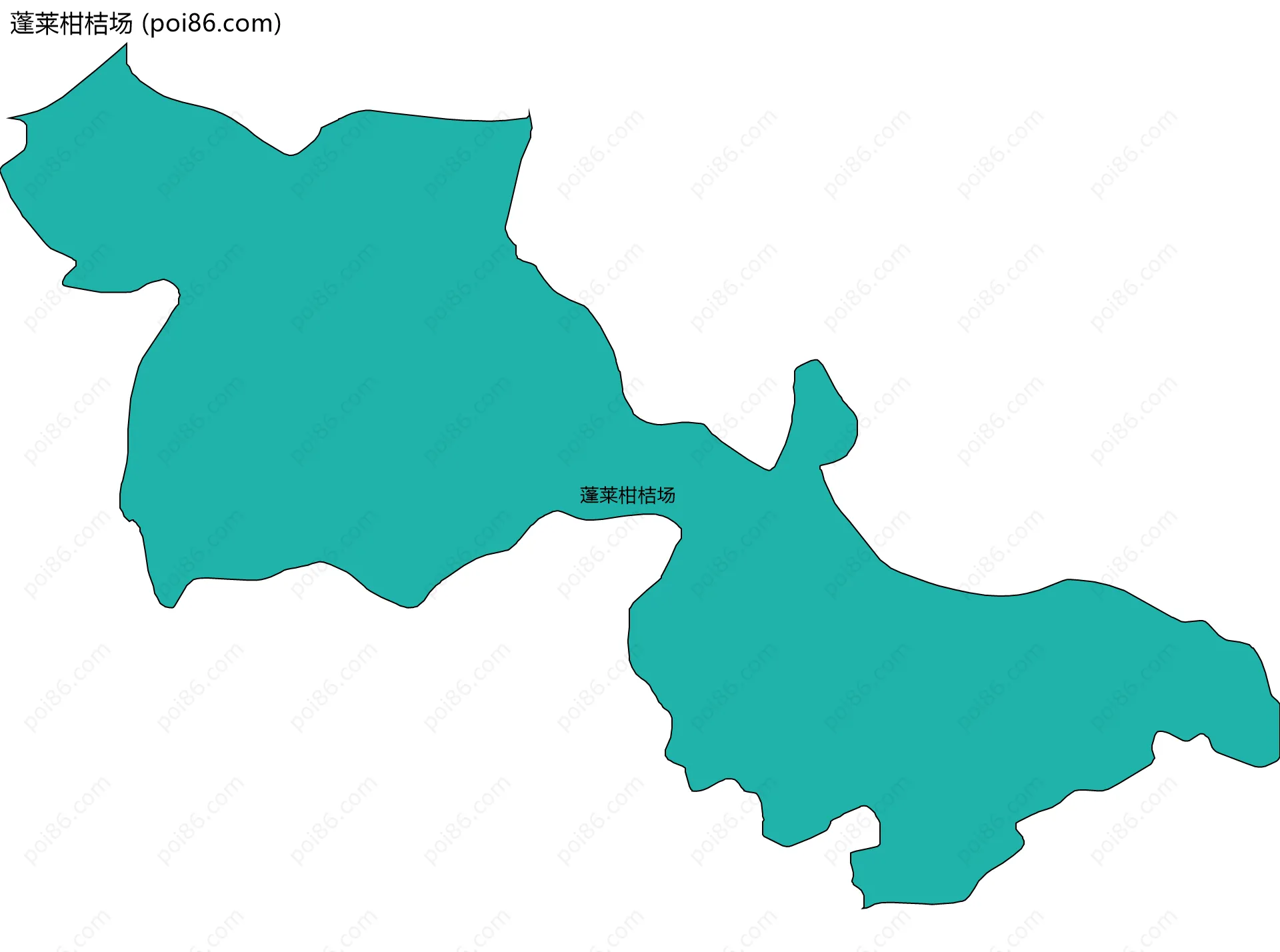 蓬莱柑桔场边界地图