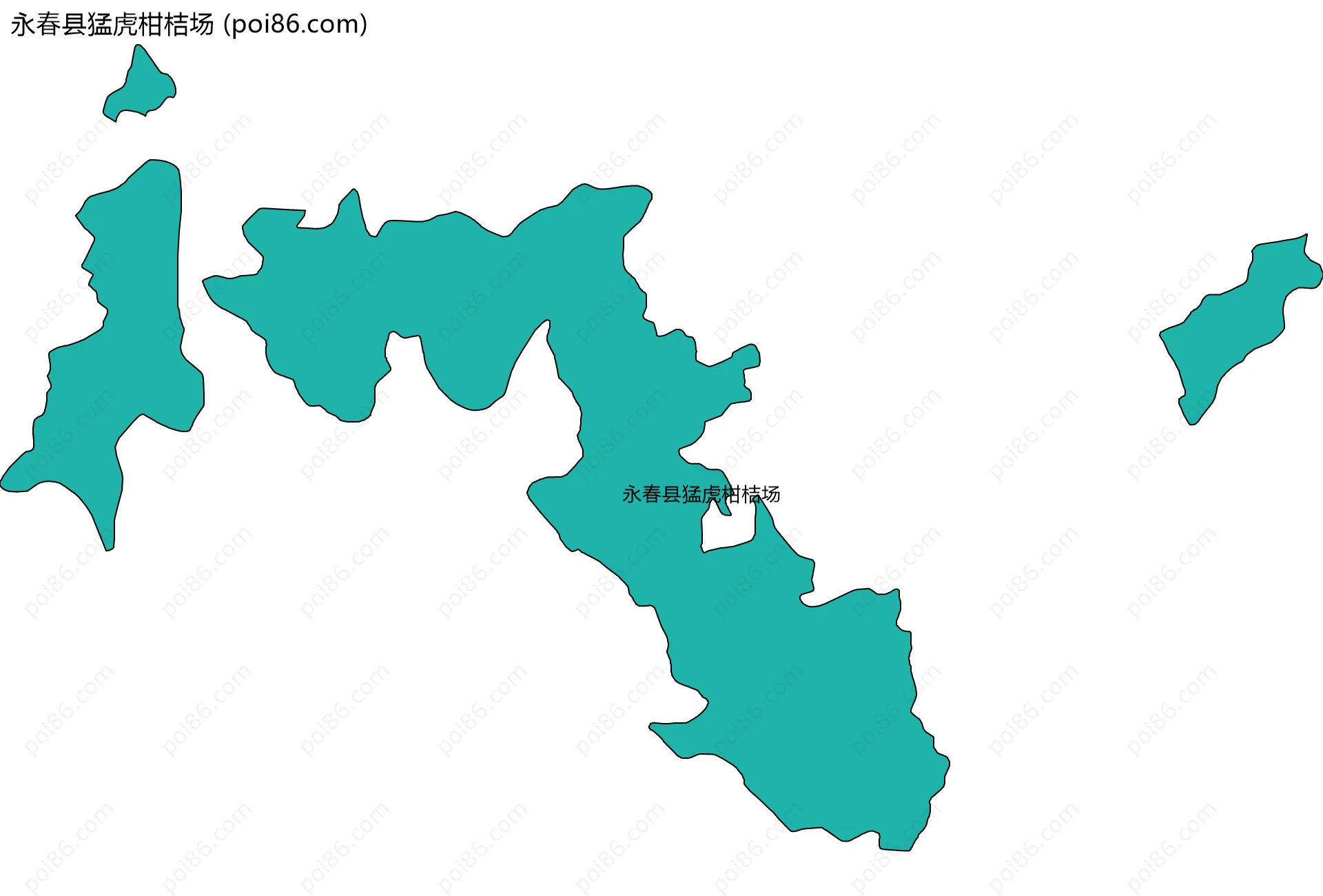 永春县猛虎柑桔场边界地图