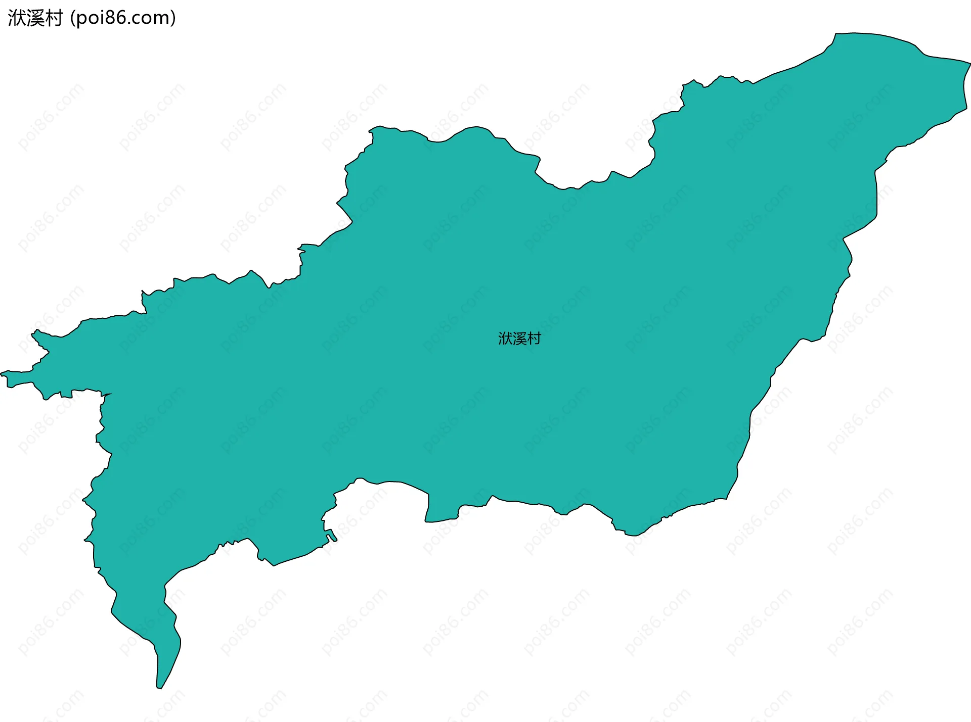 洑溪村边界地图