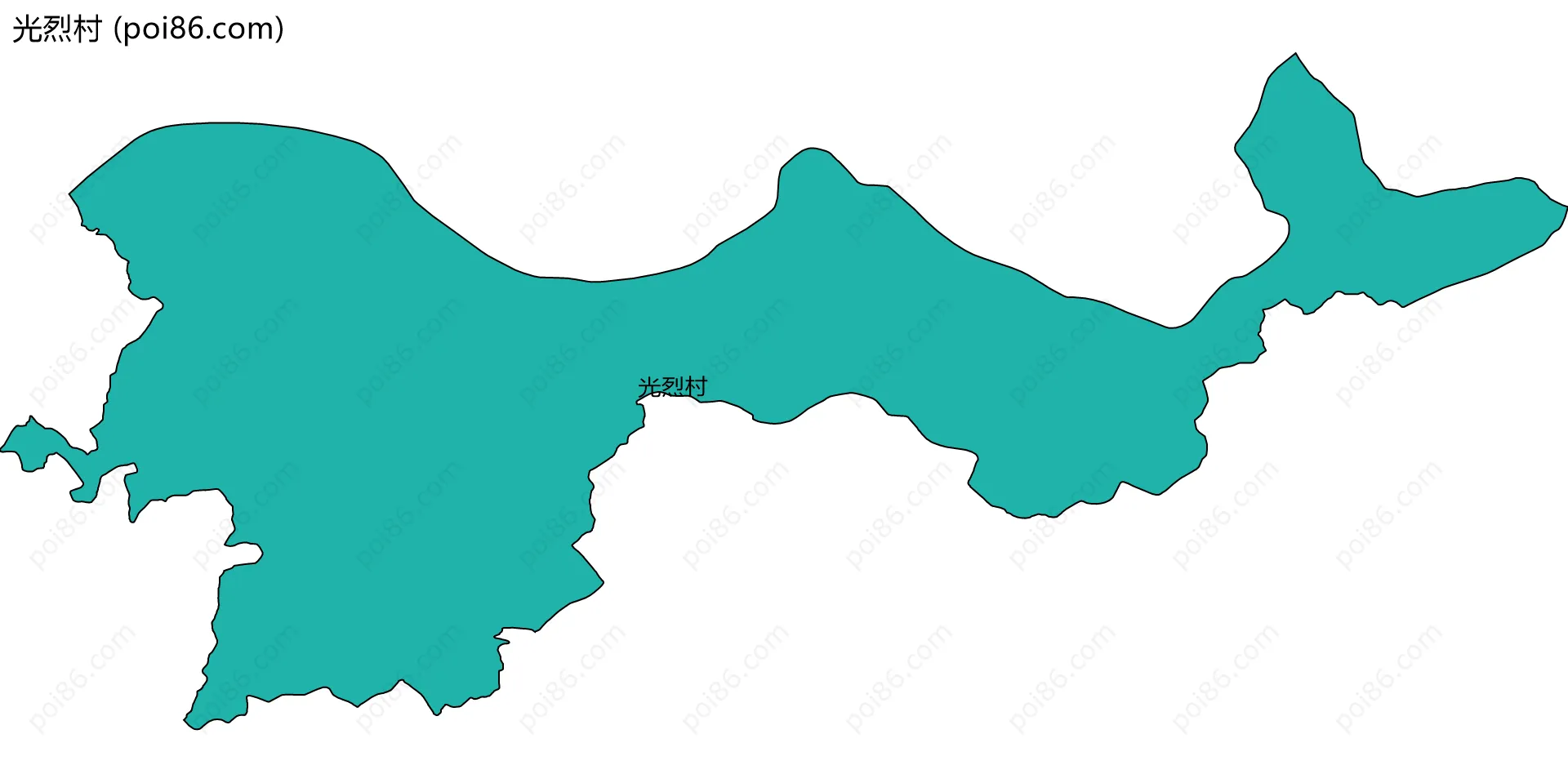 光烈村边界地图
