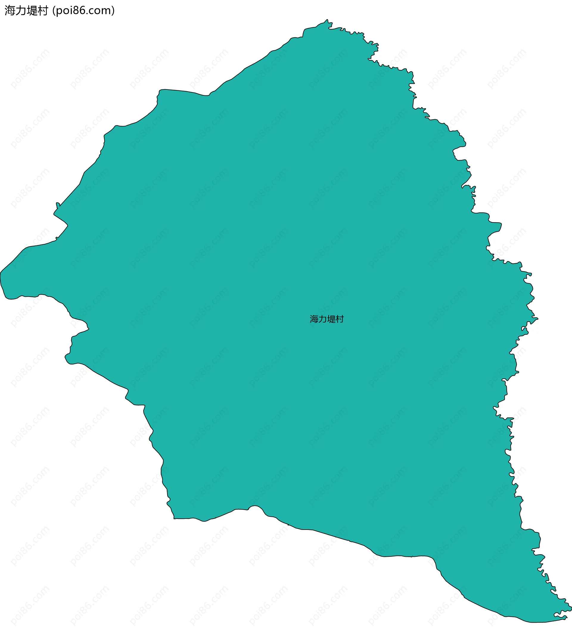 海力堤村边界地图