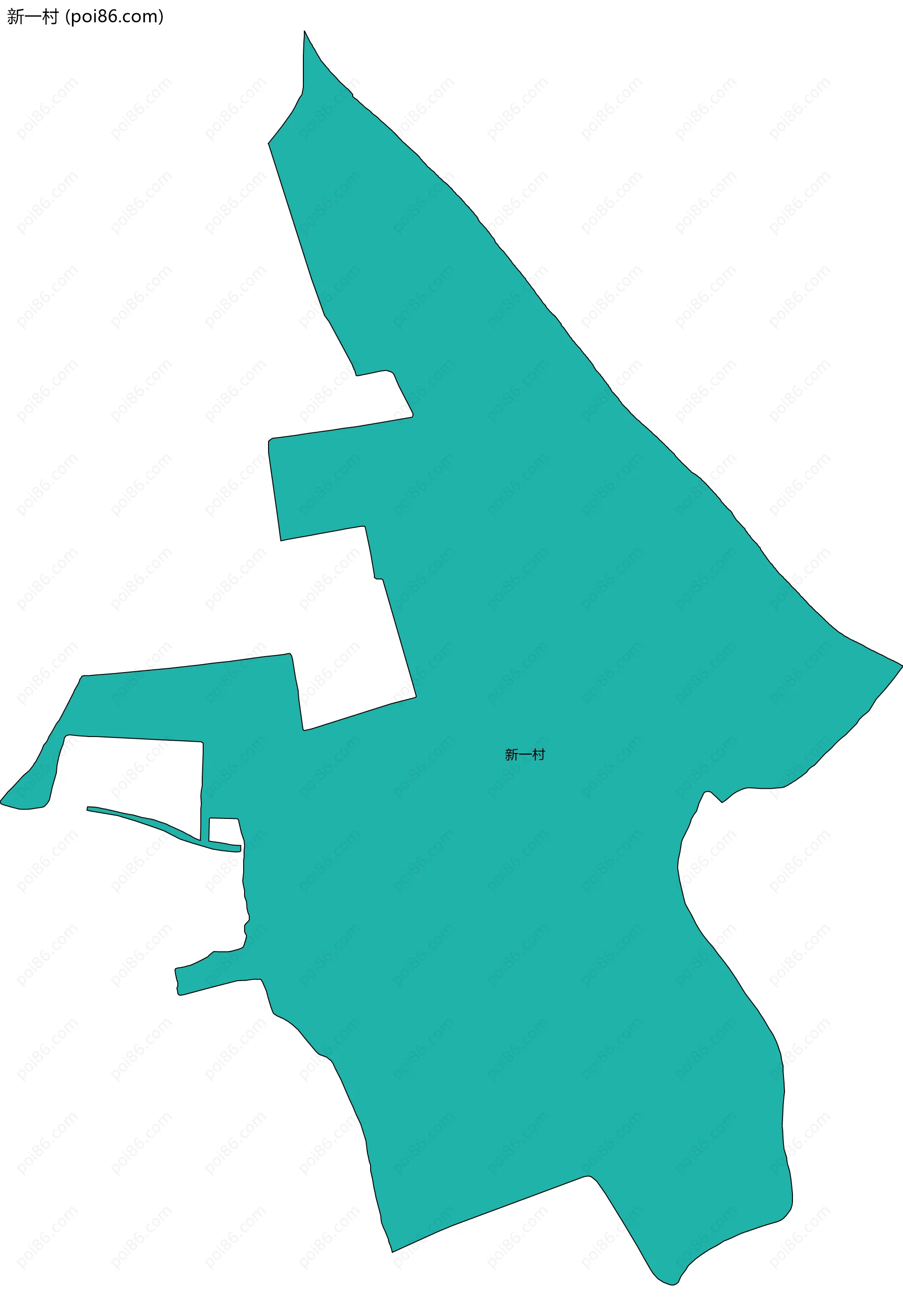 新一村边界地图