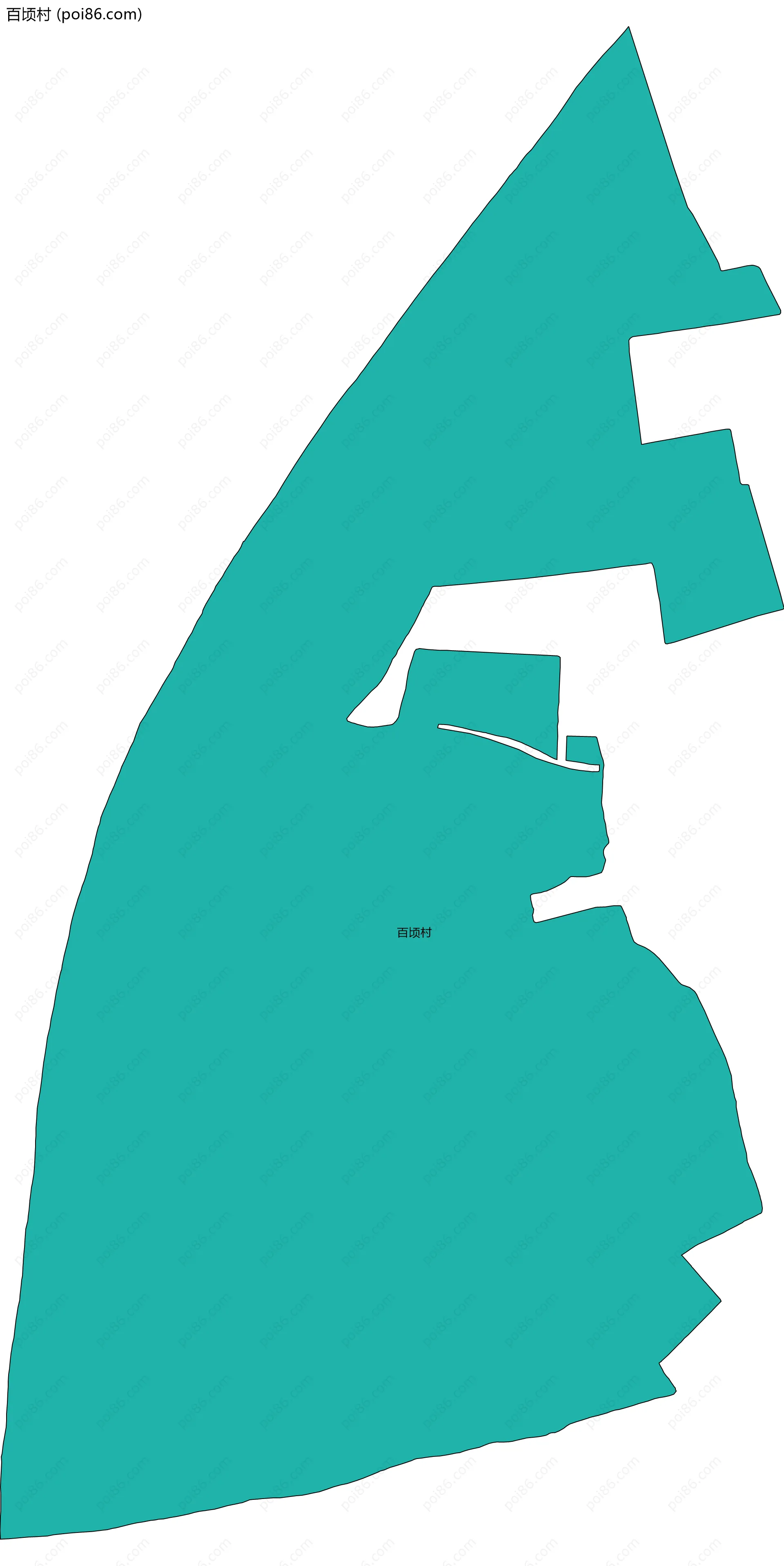 百顷村边界地图