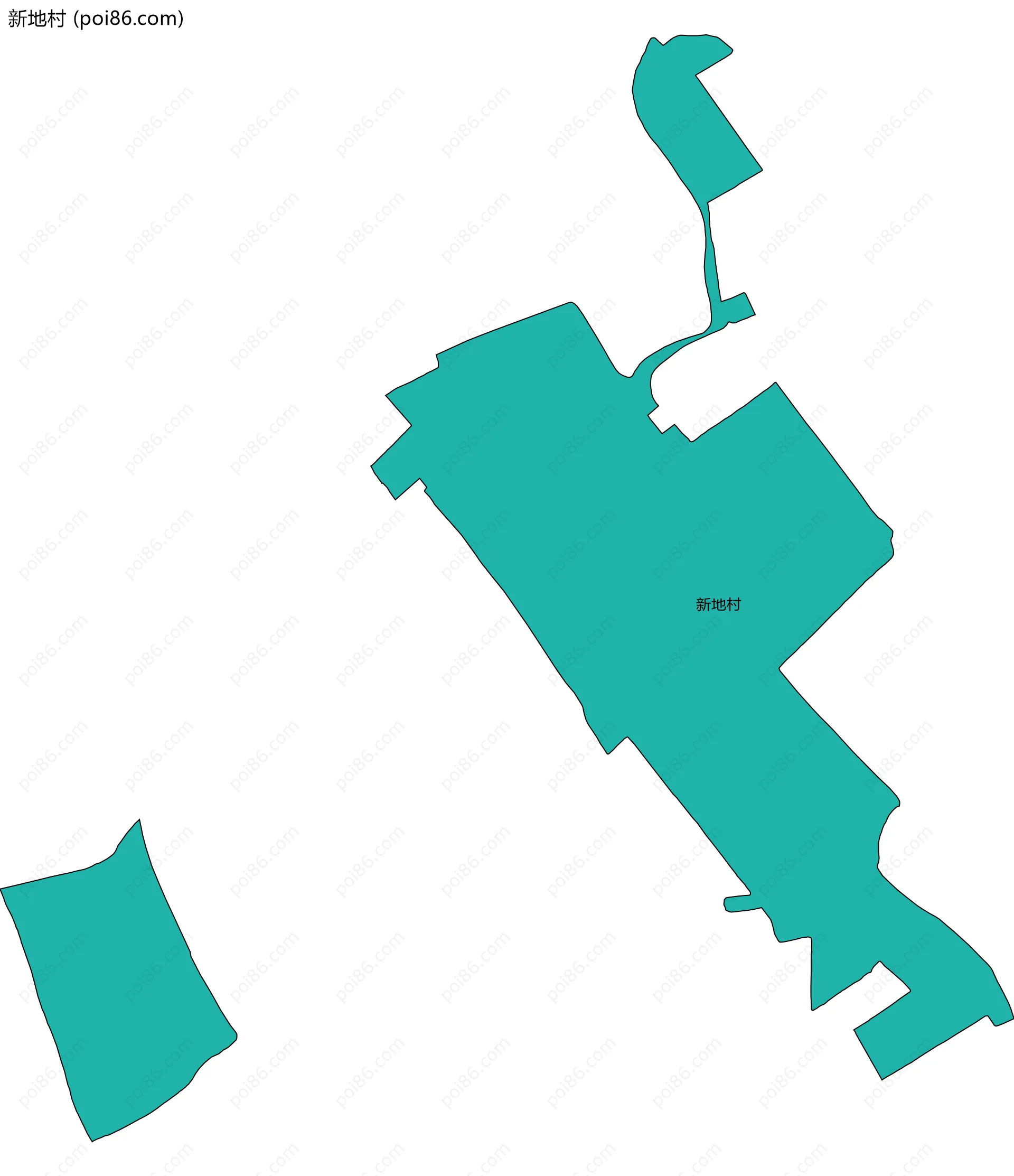 新地村边界地图