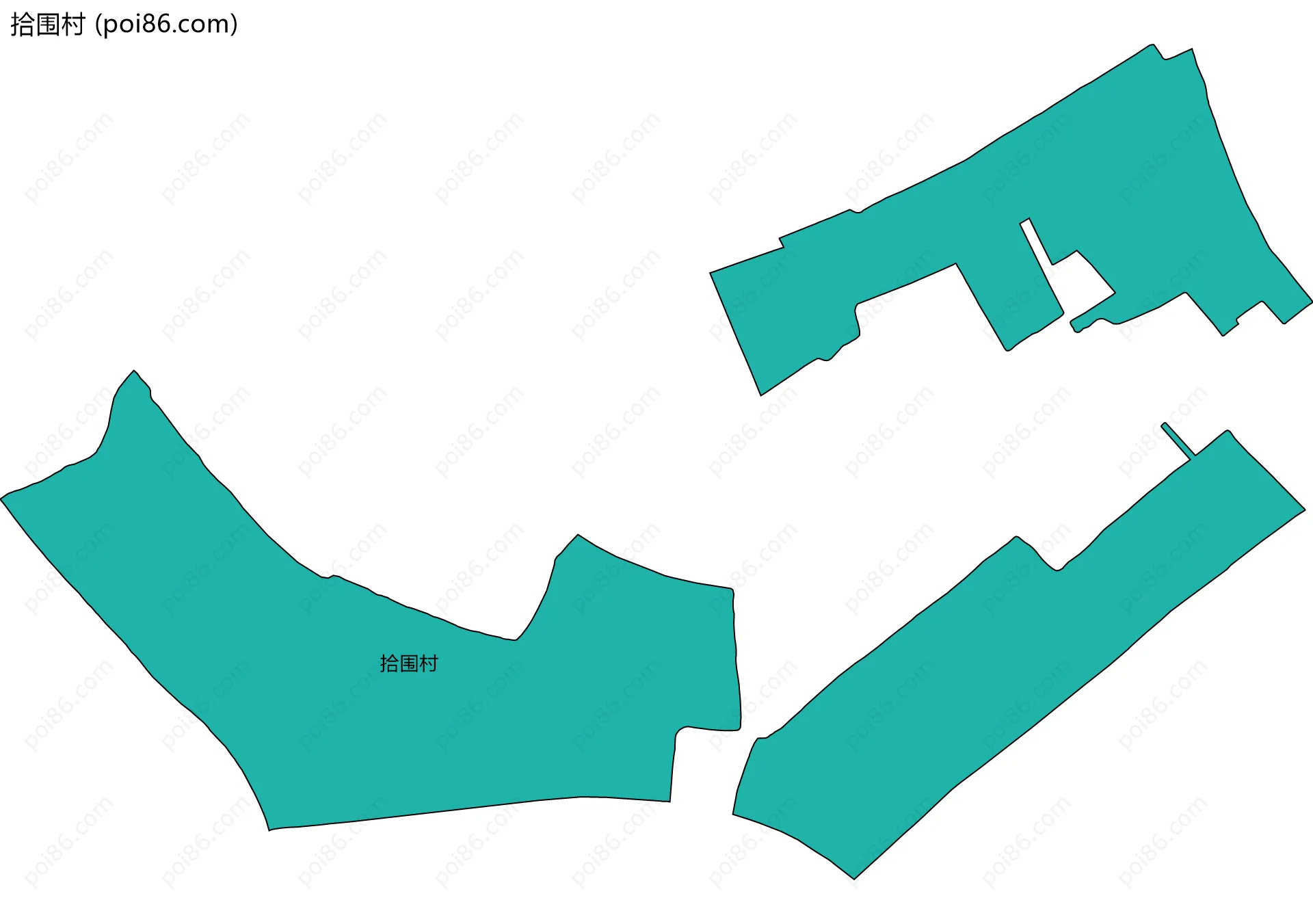 拾围村边界地图