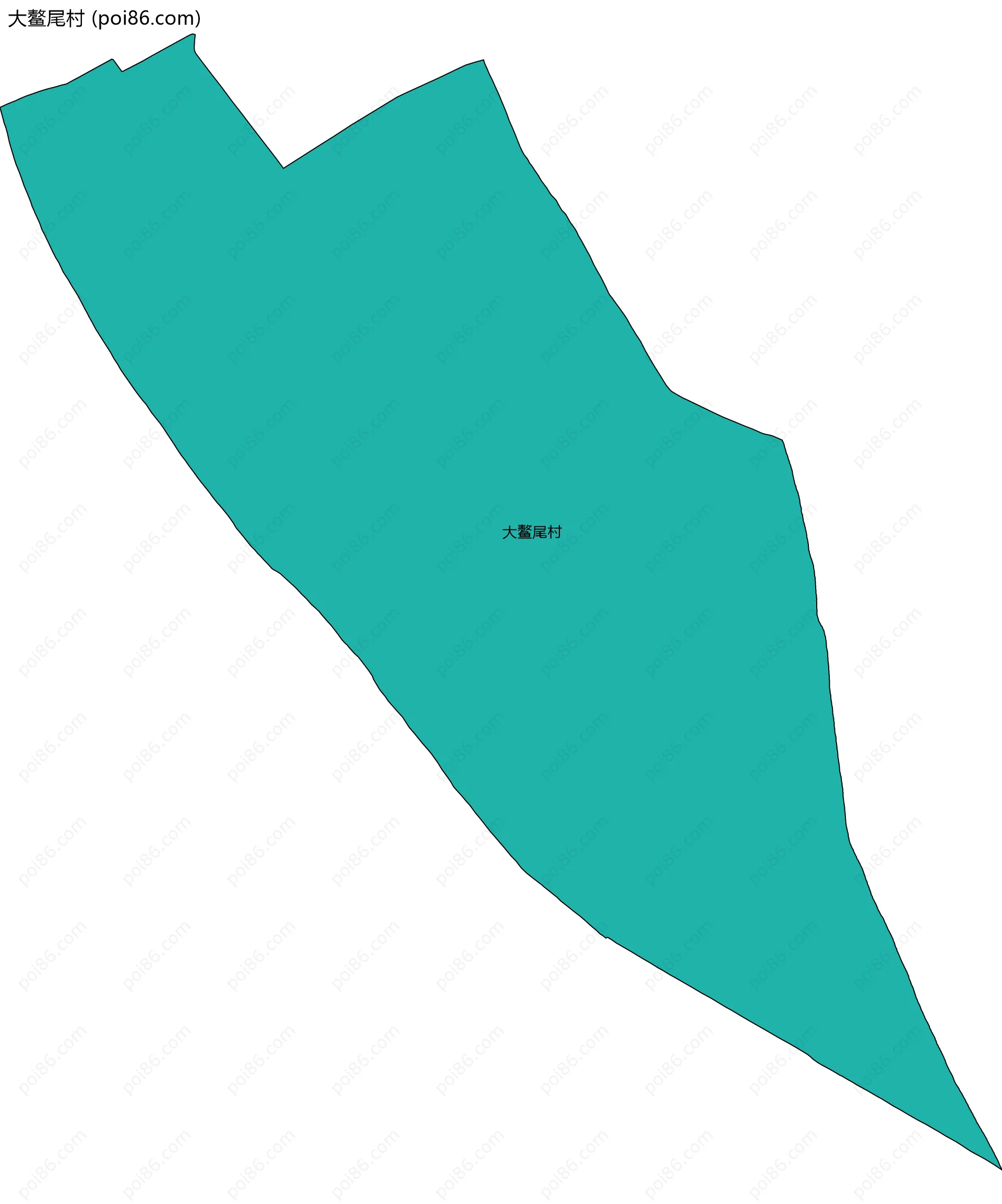 大鳌尾村边界地图