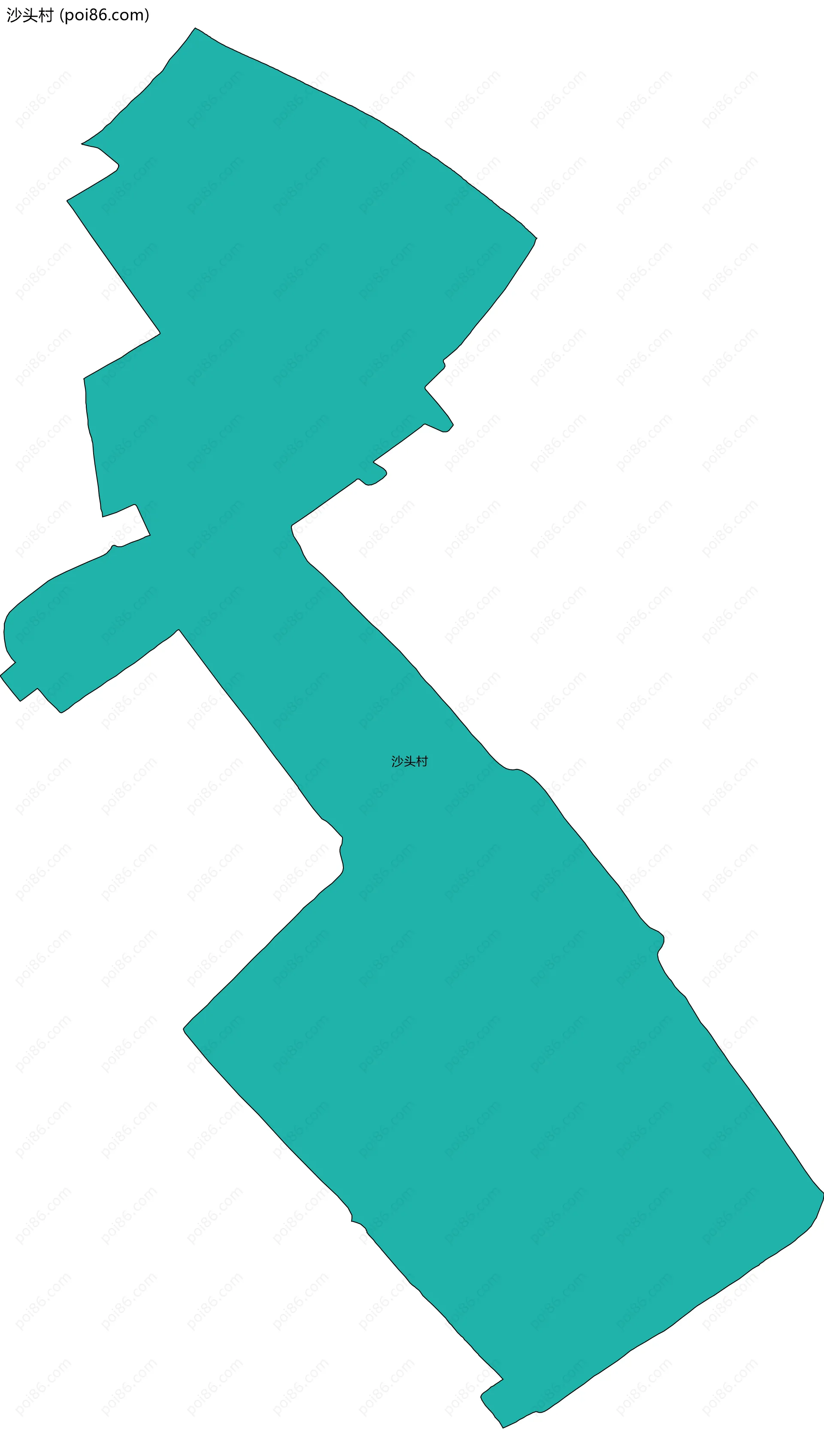 沙头村边界地图