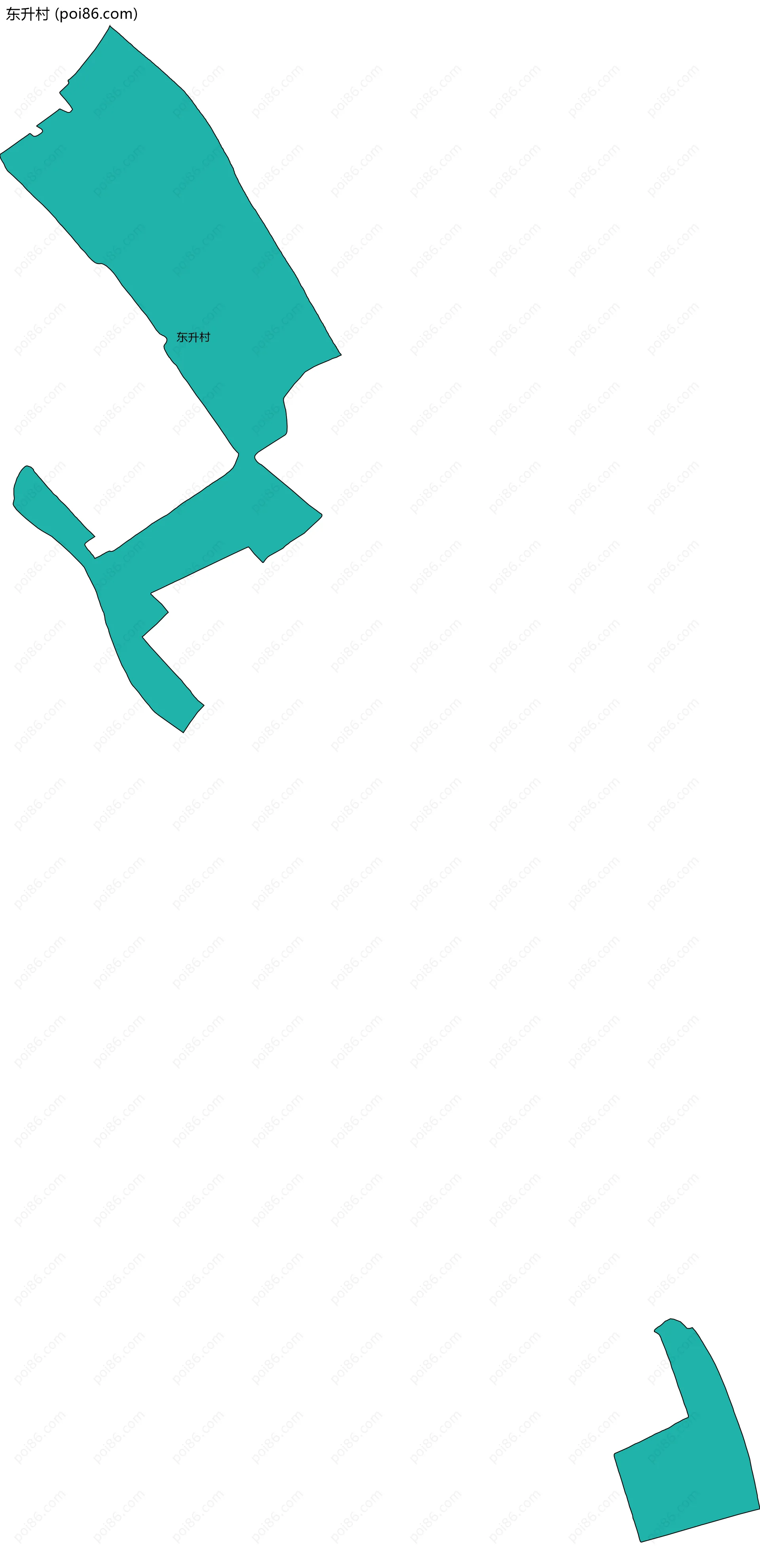 东升村边界地图