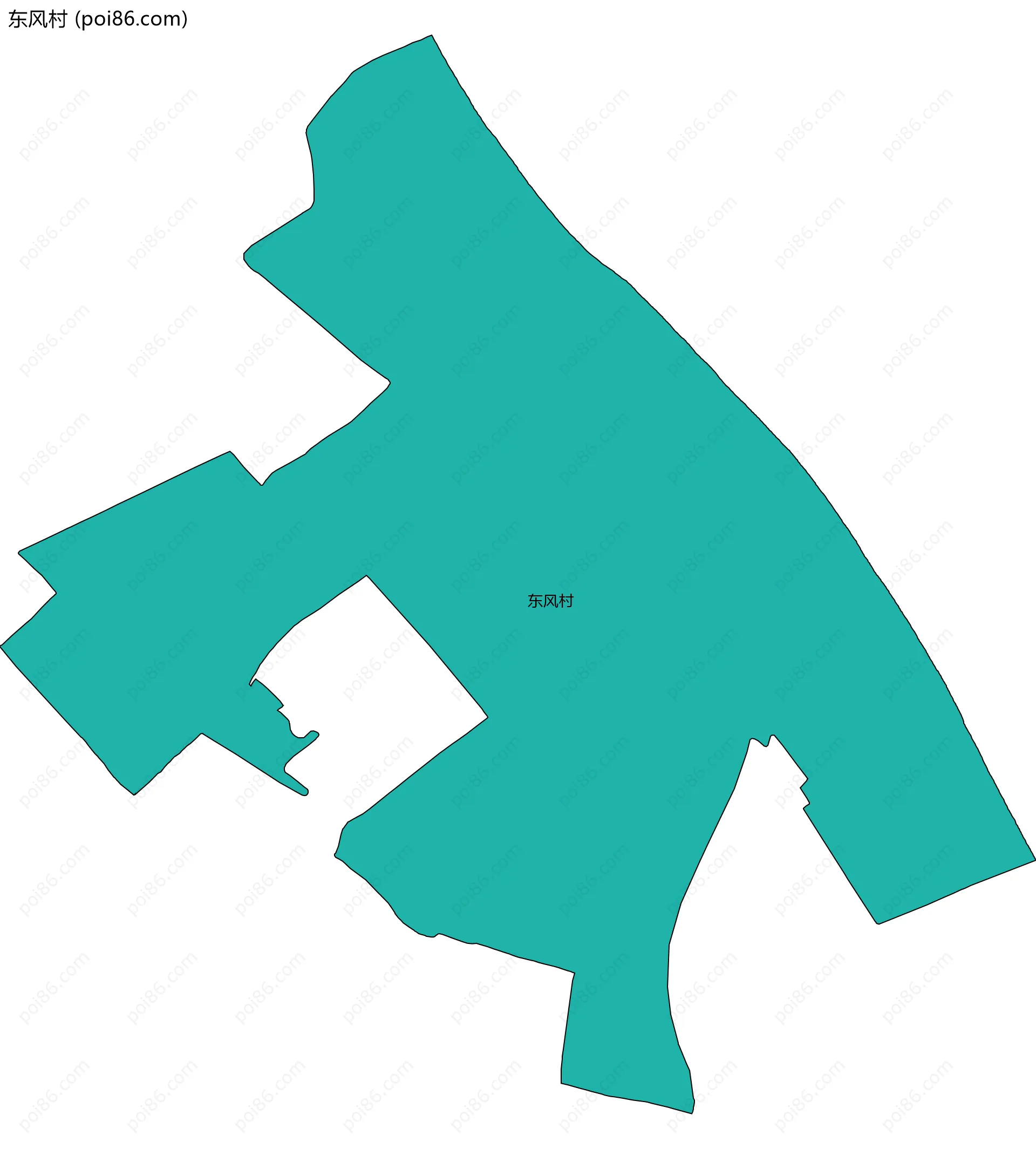 东风村边界地图