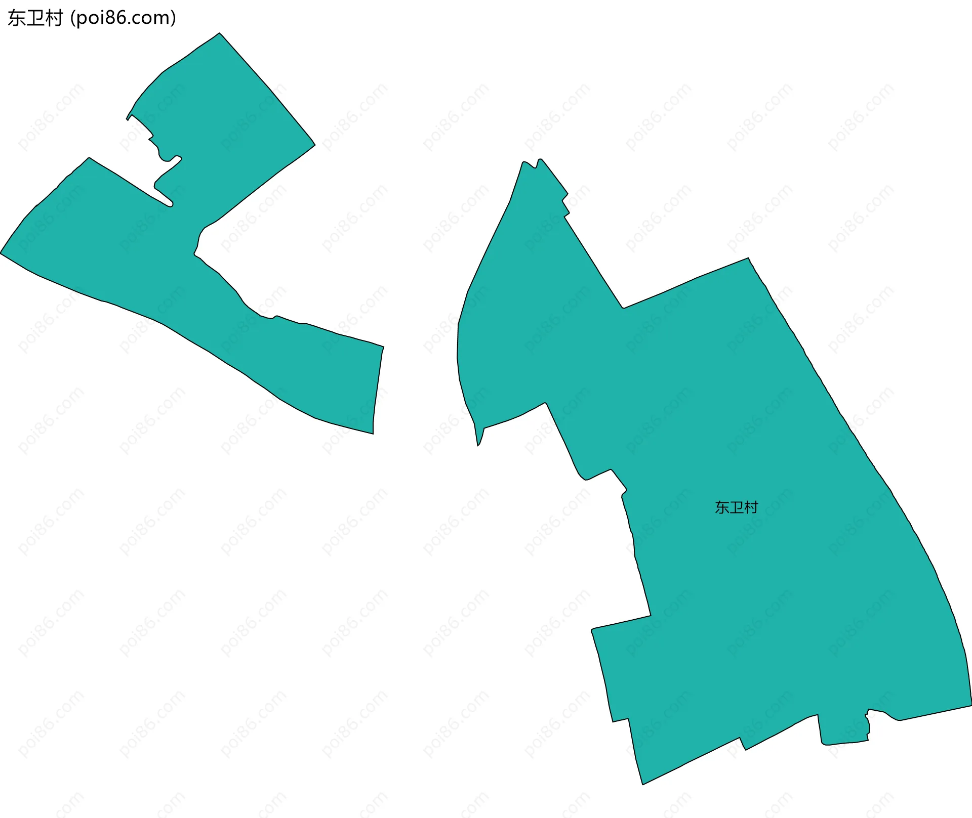 东卫村边界地图