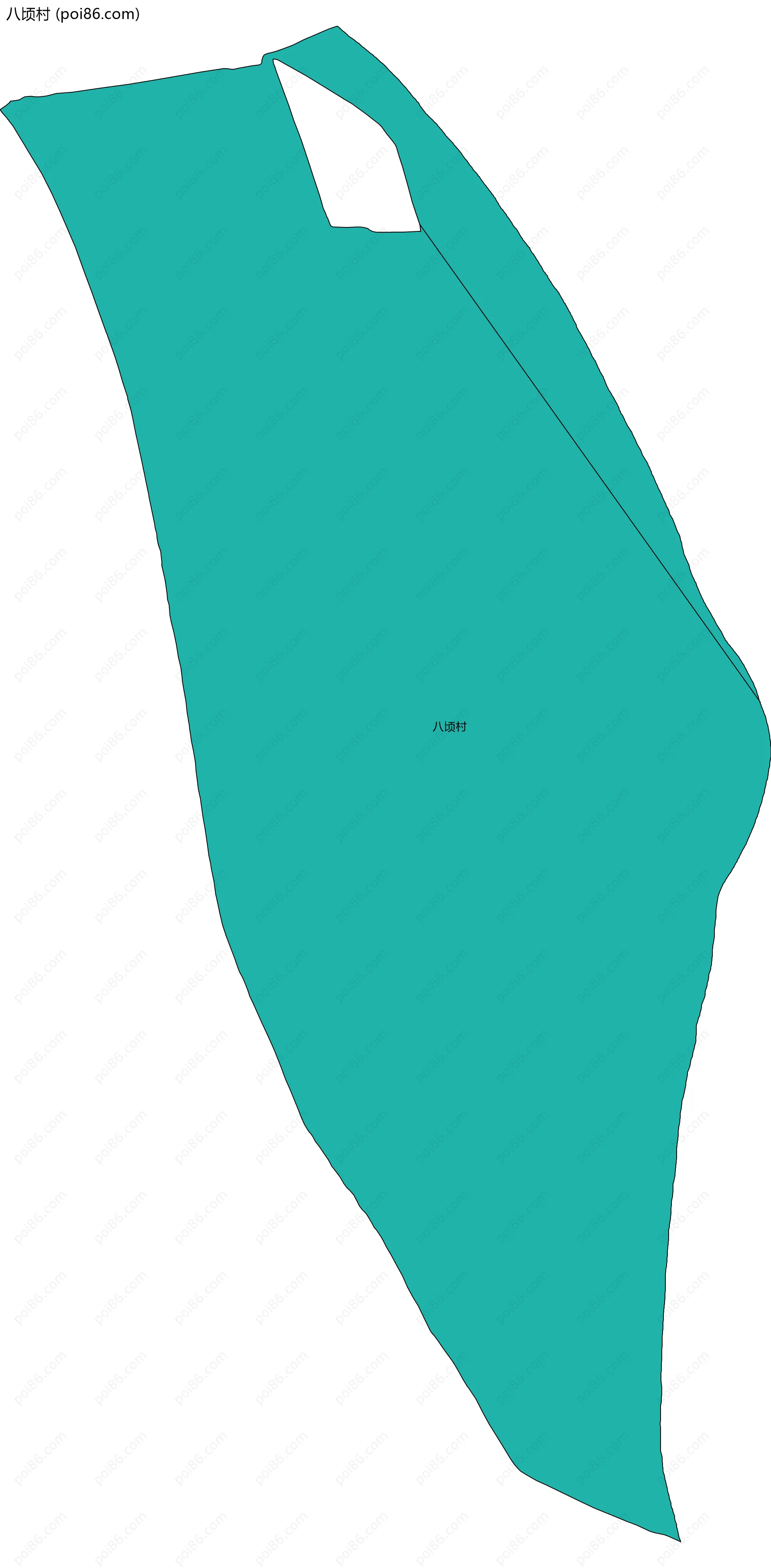 八顷村边界地图