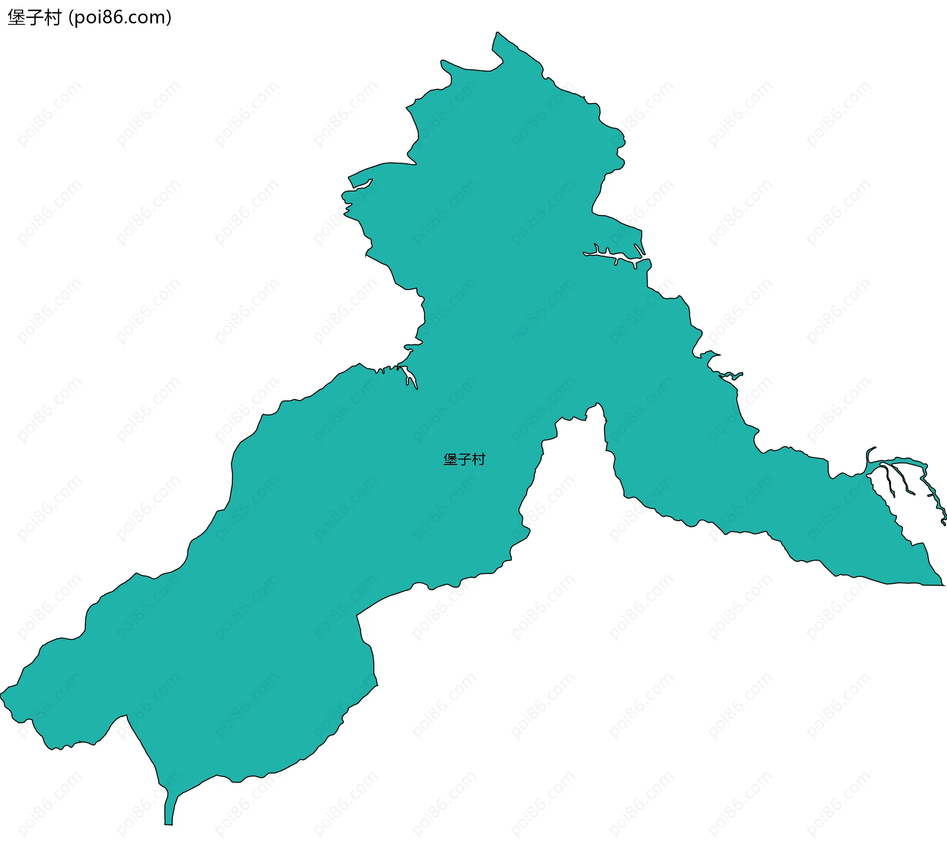 堡子村边界地图