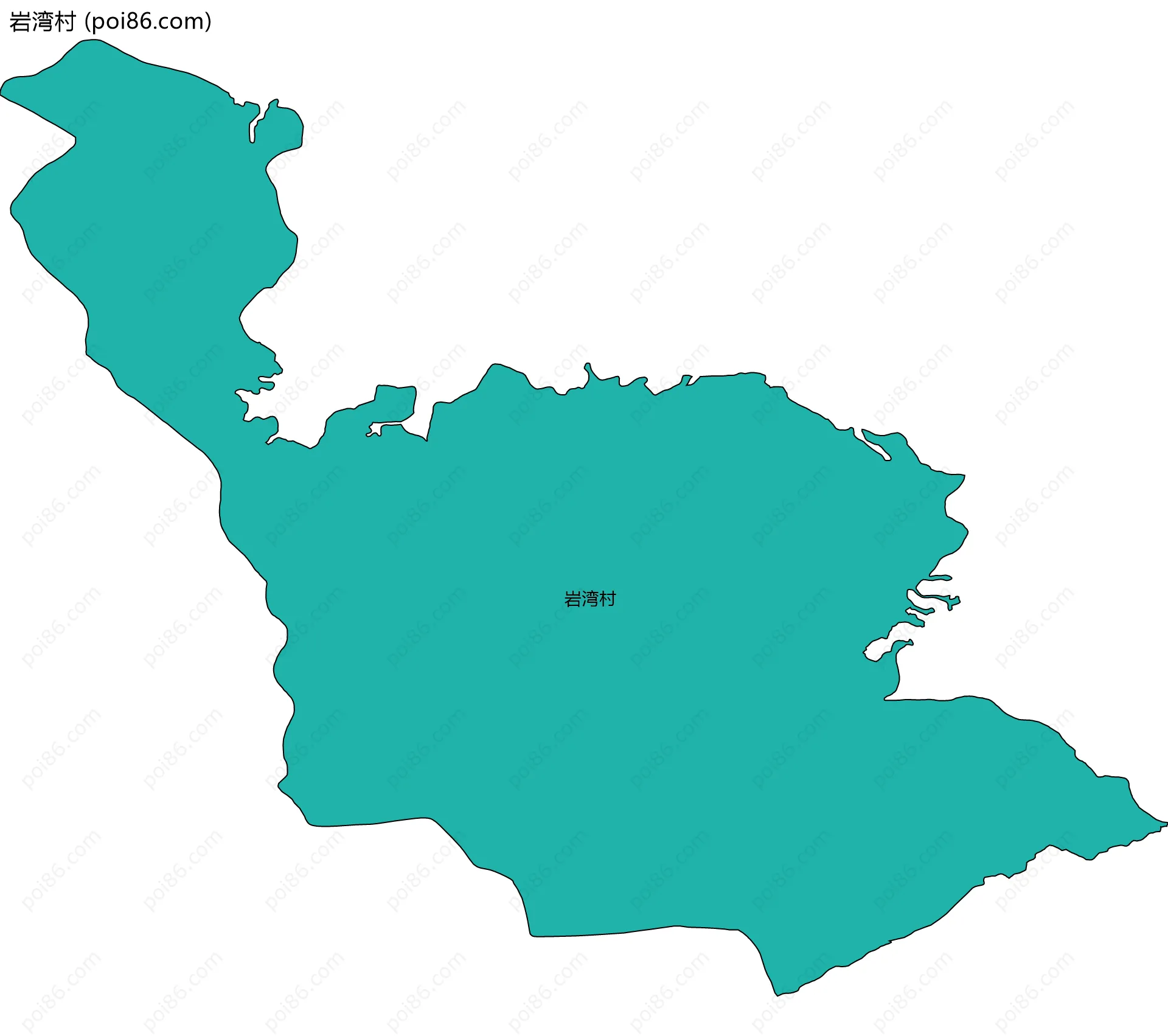 岩湾村边界地图