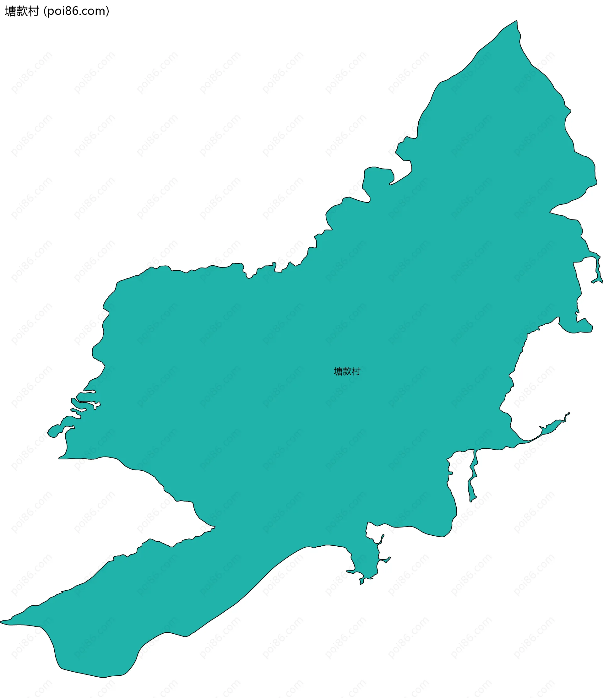 塘款村边界地图