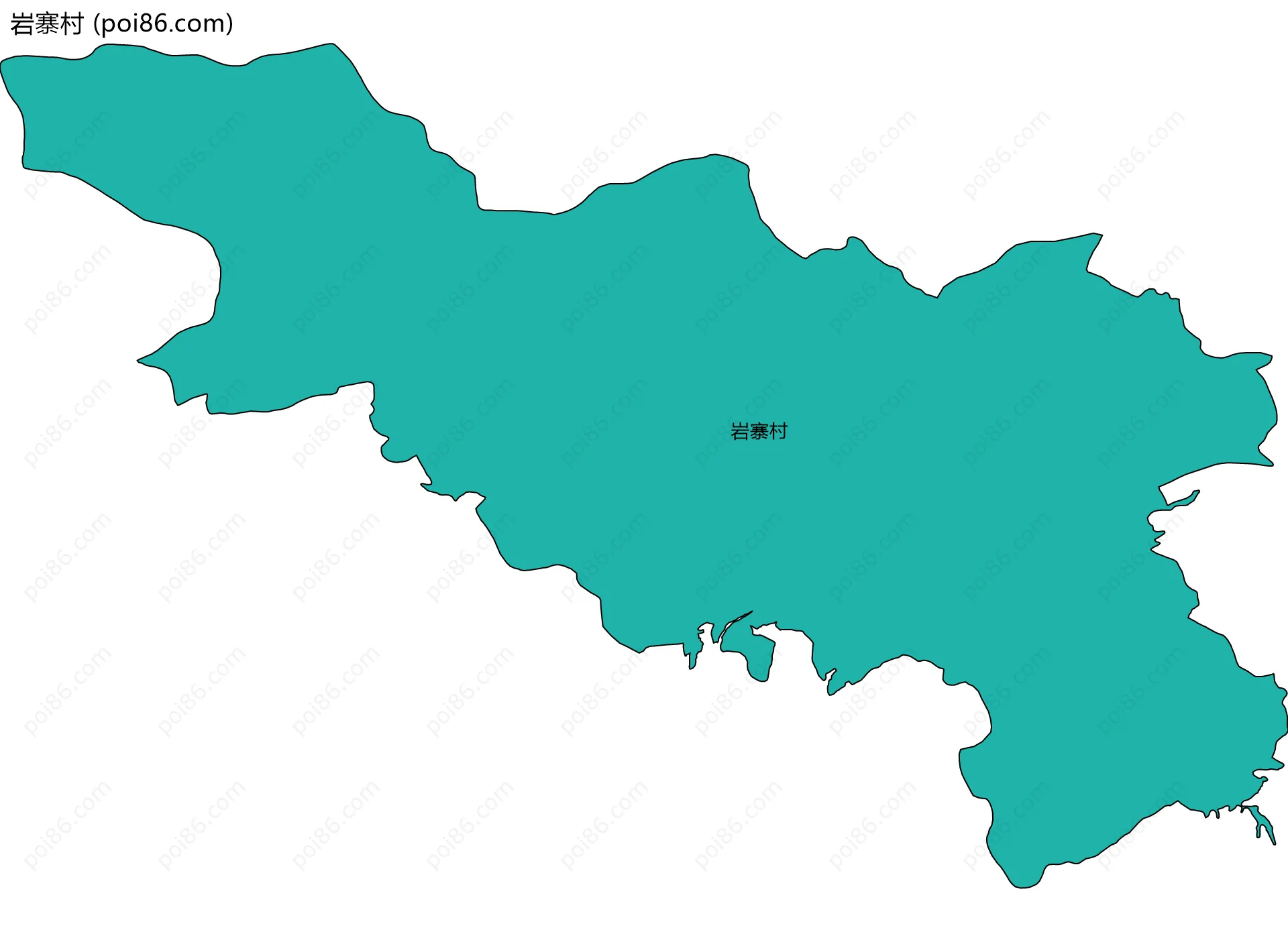 岩寨村边界地图