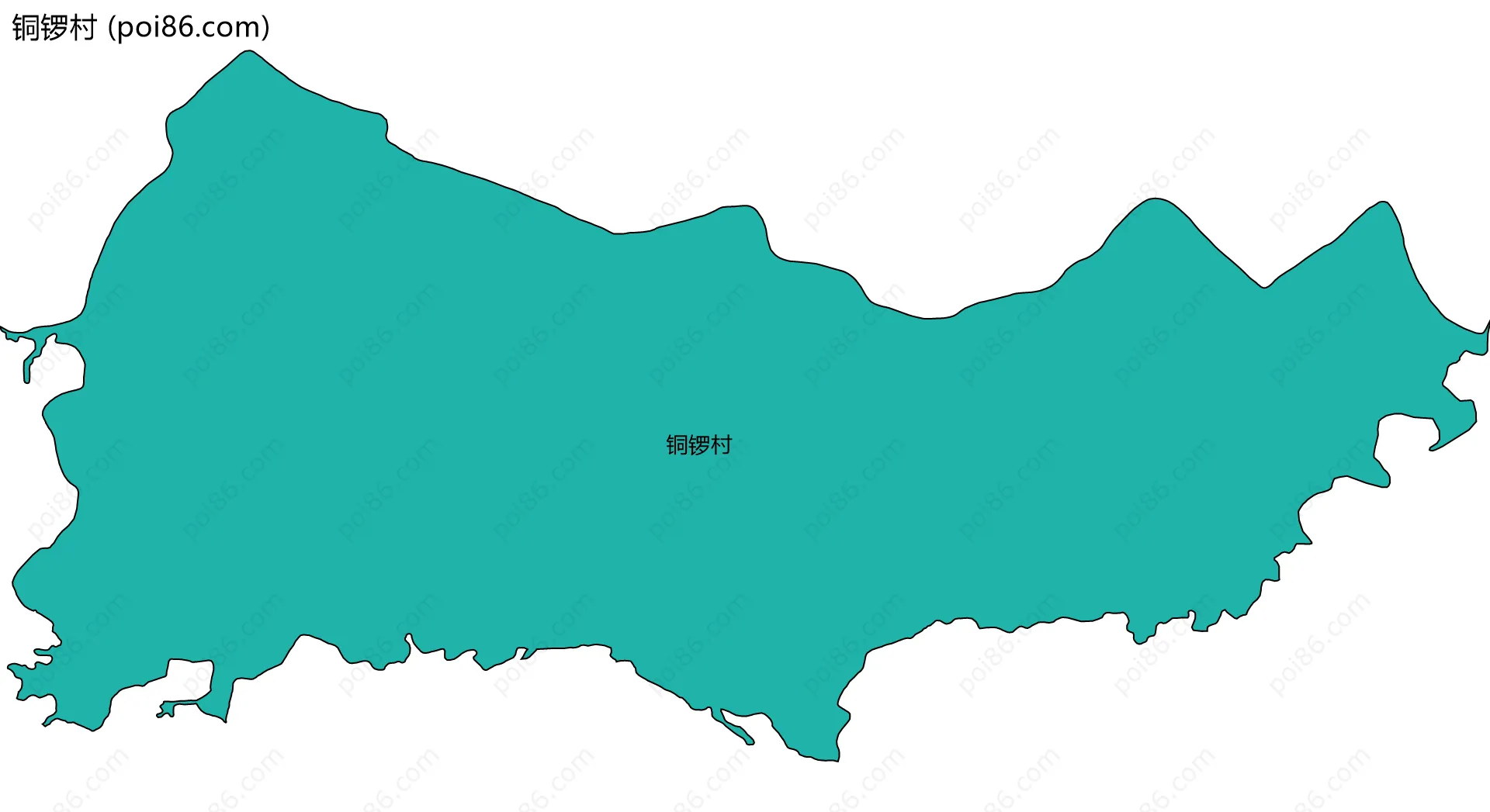 铜锣村边界地图