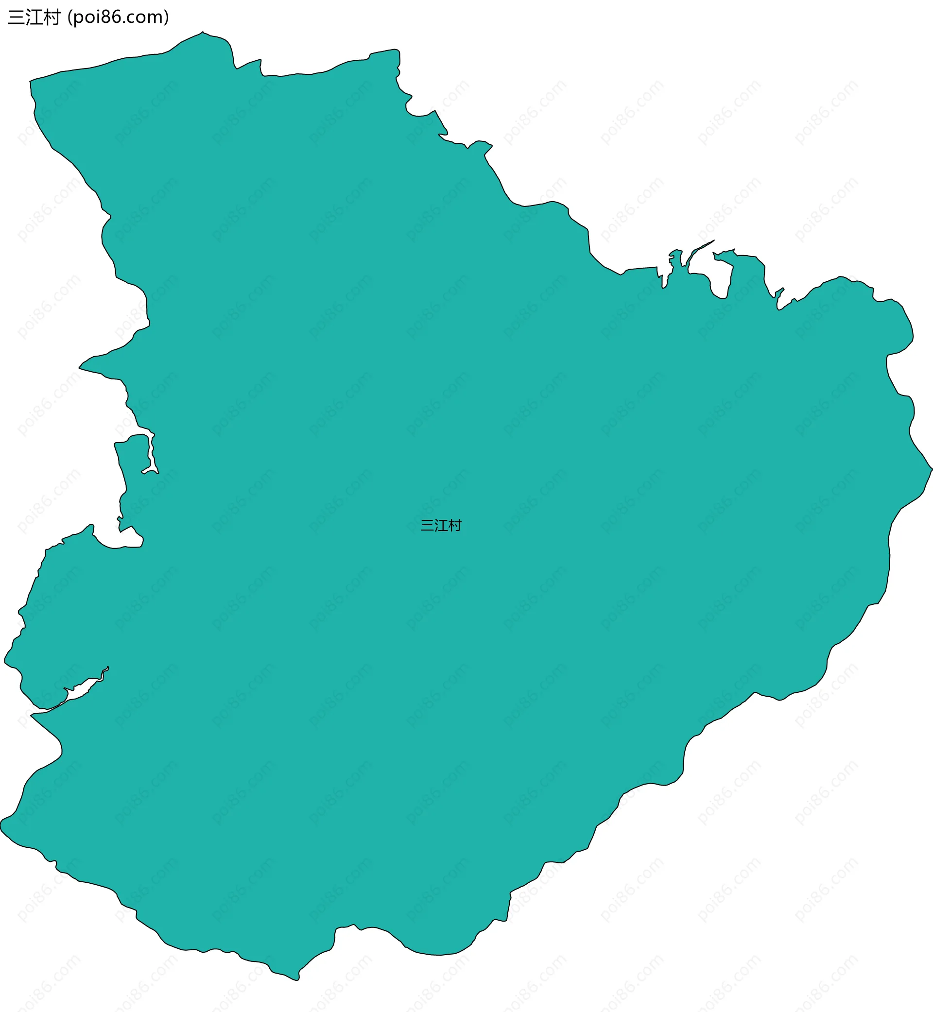 三江村边界地图
