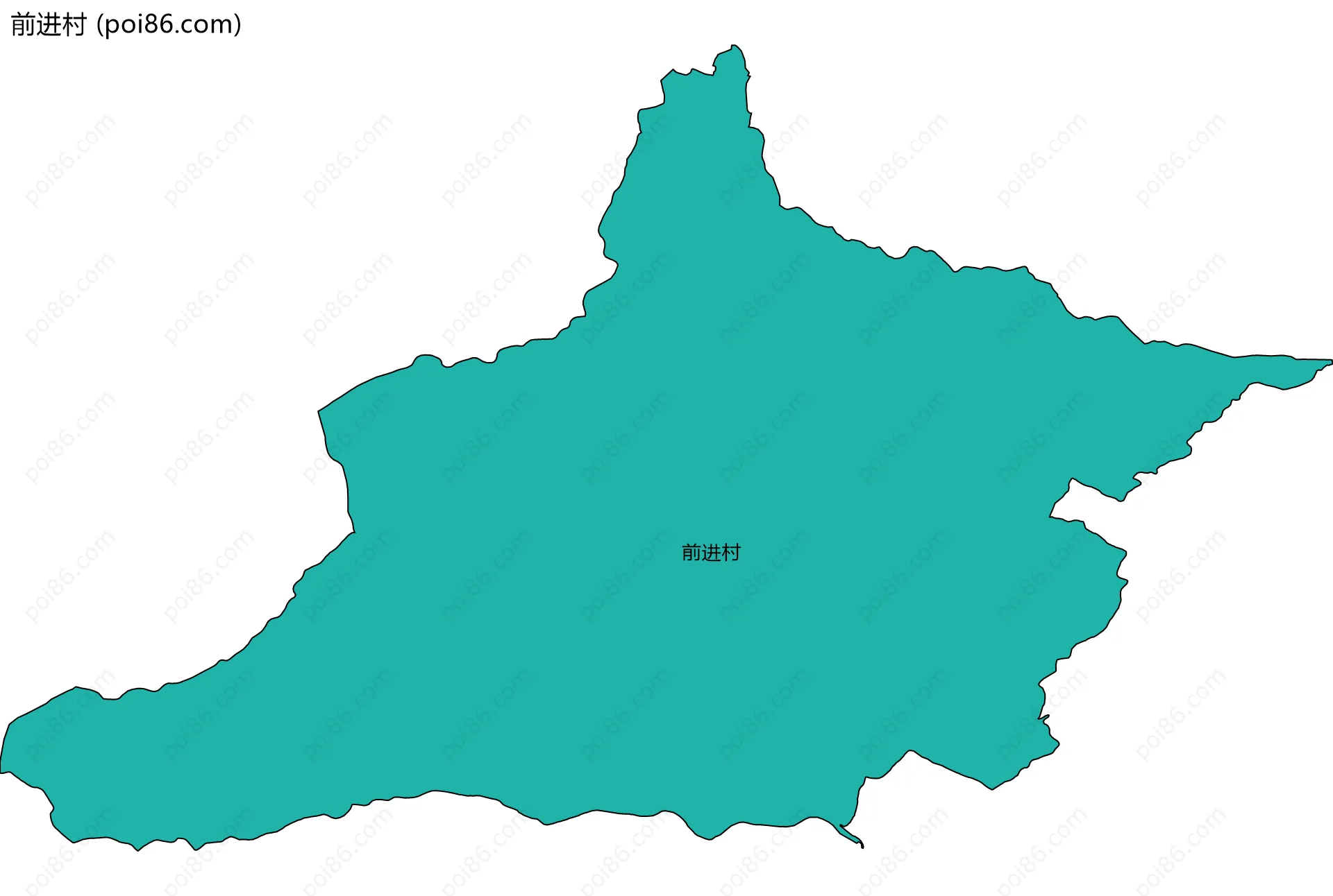 前进村边界地图