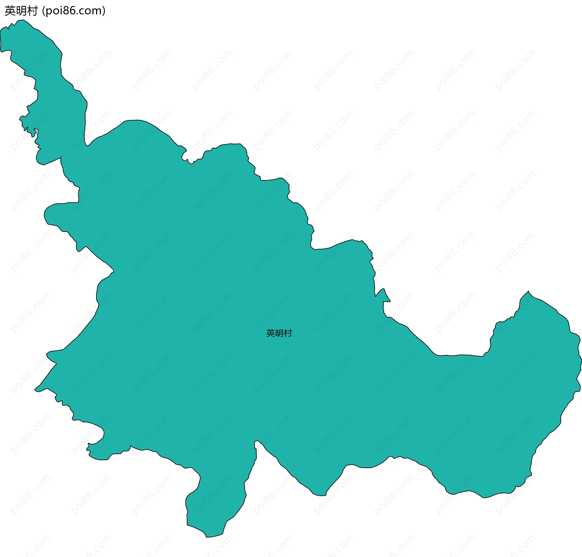 英明村边界地图