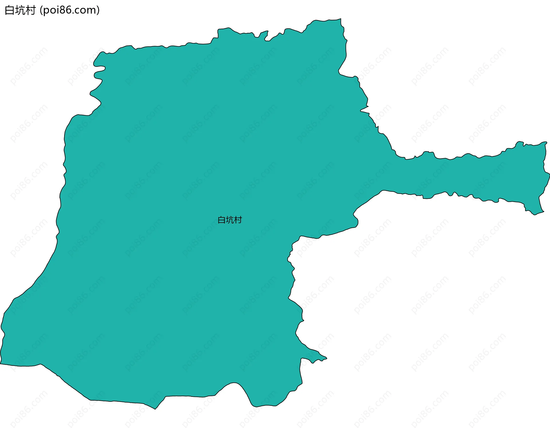 白坑村边界地图
