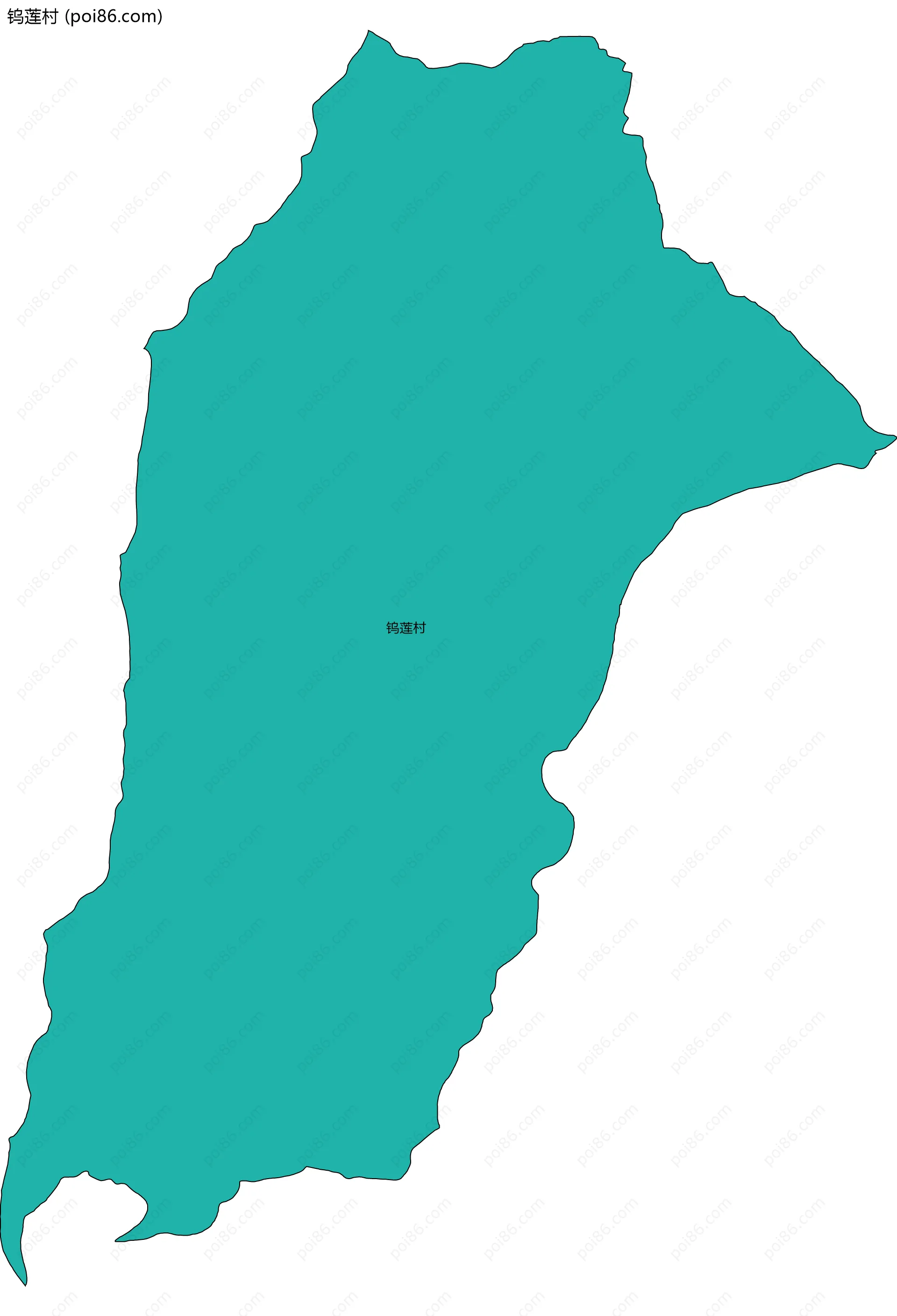 钨莲村边界地图