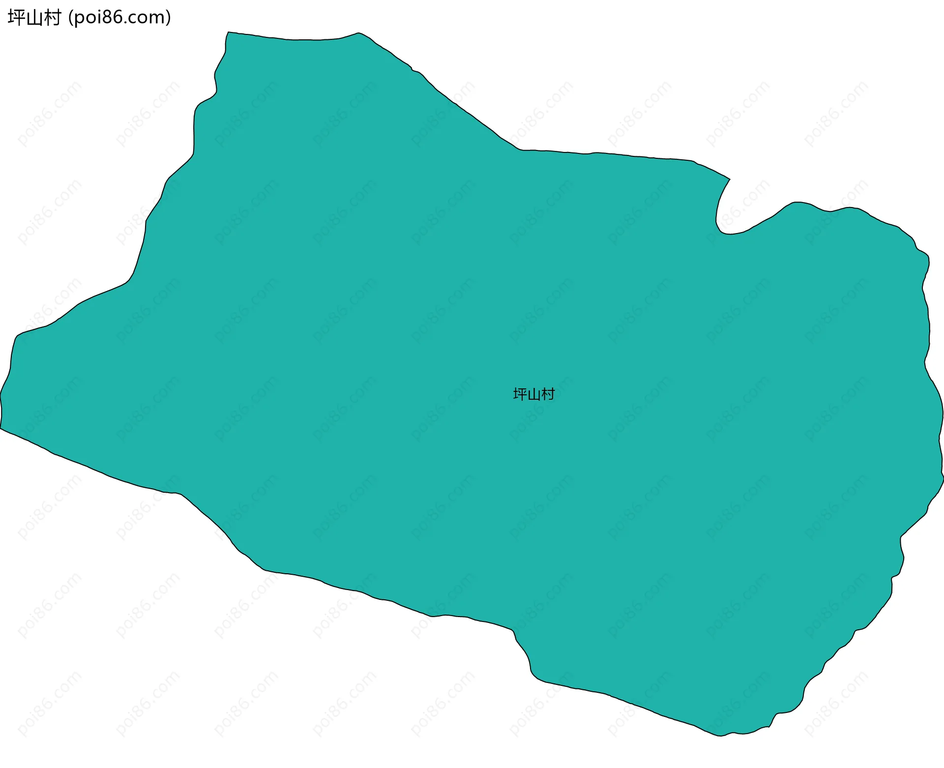 坪山村边界地图