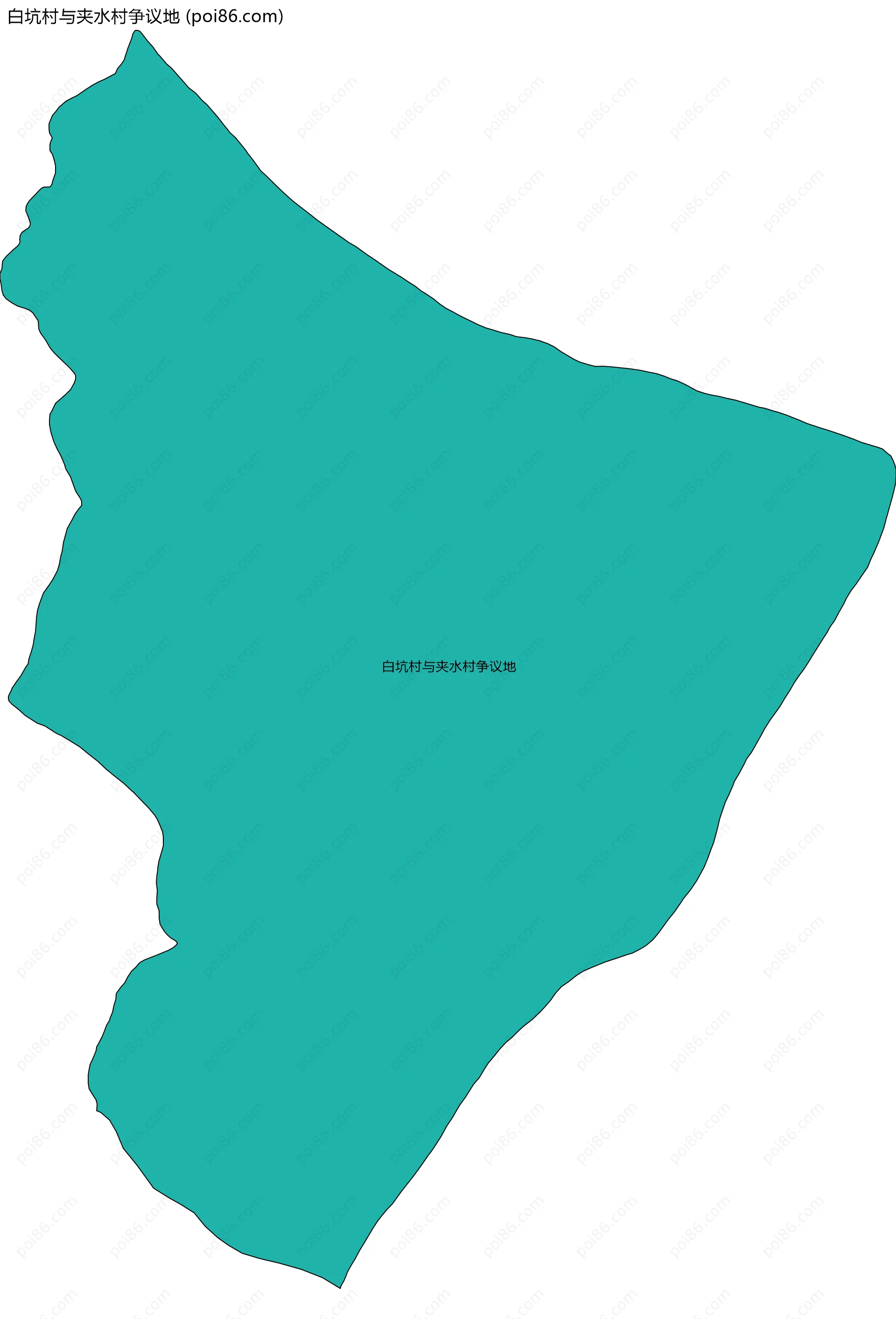 白坑村与夹水村争议地边界地图