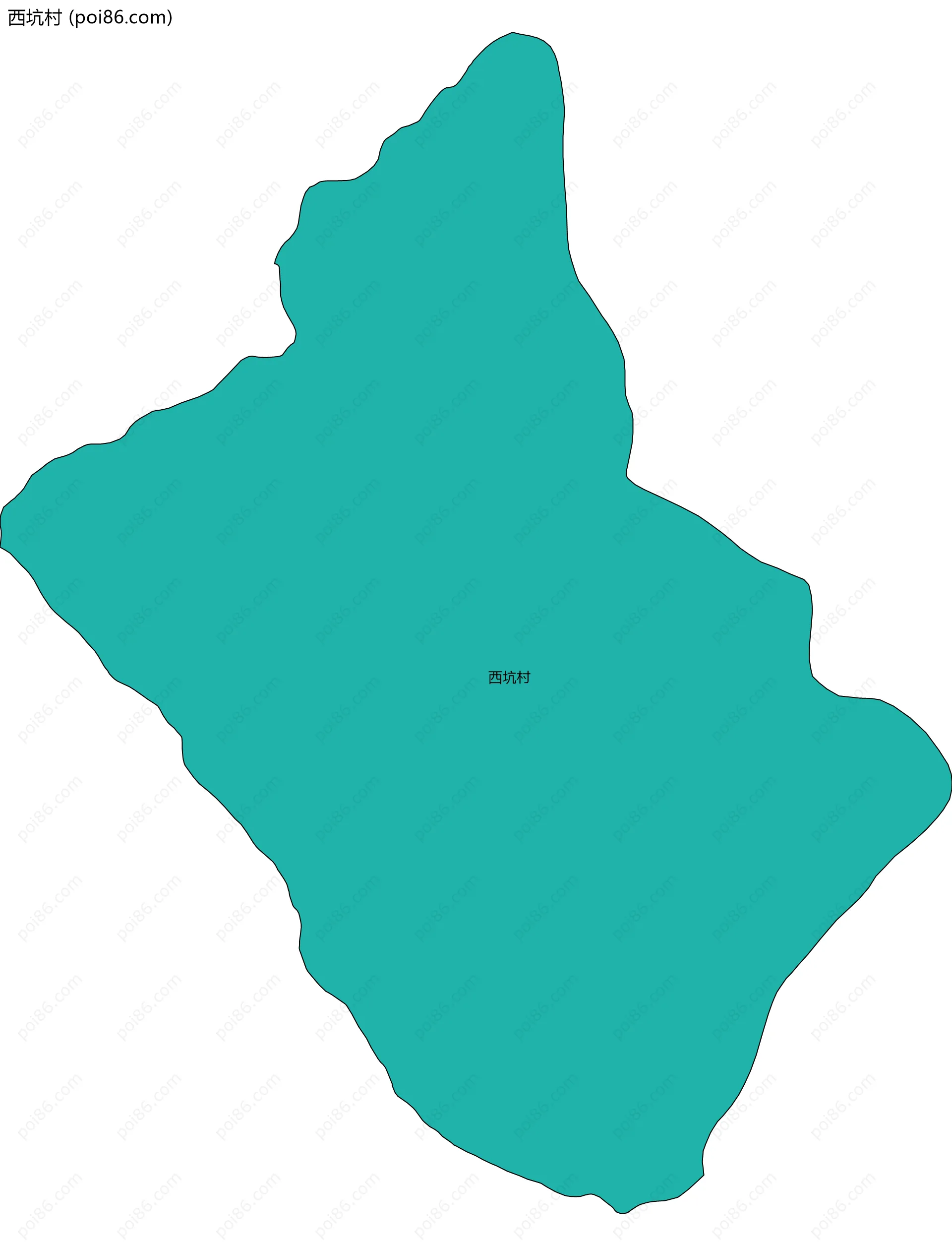 西坑村边界地图