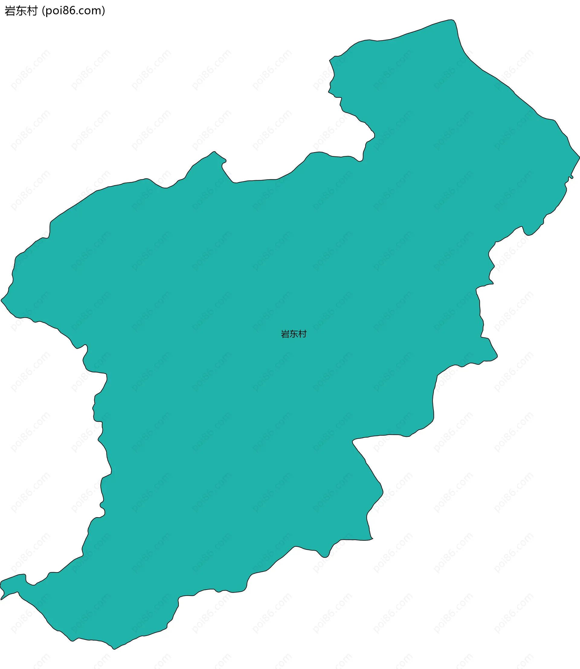 岩东村边界地图