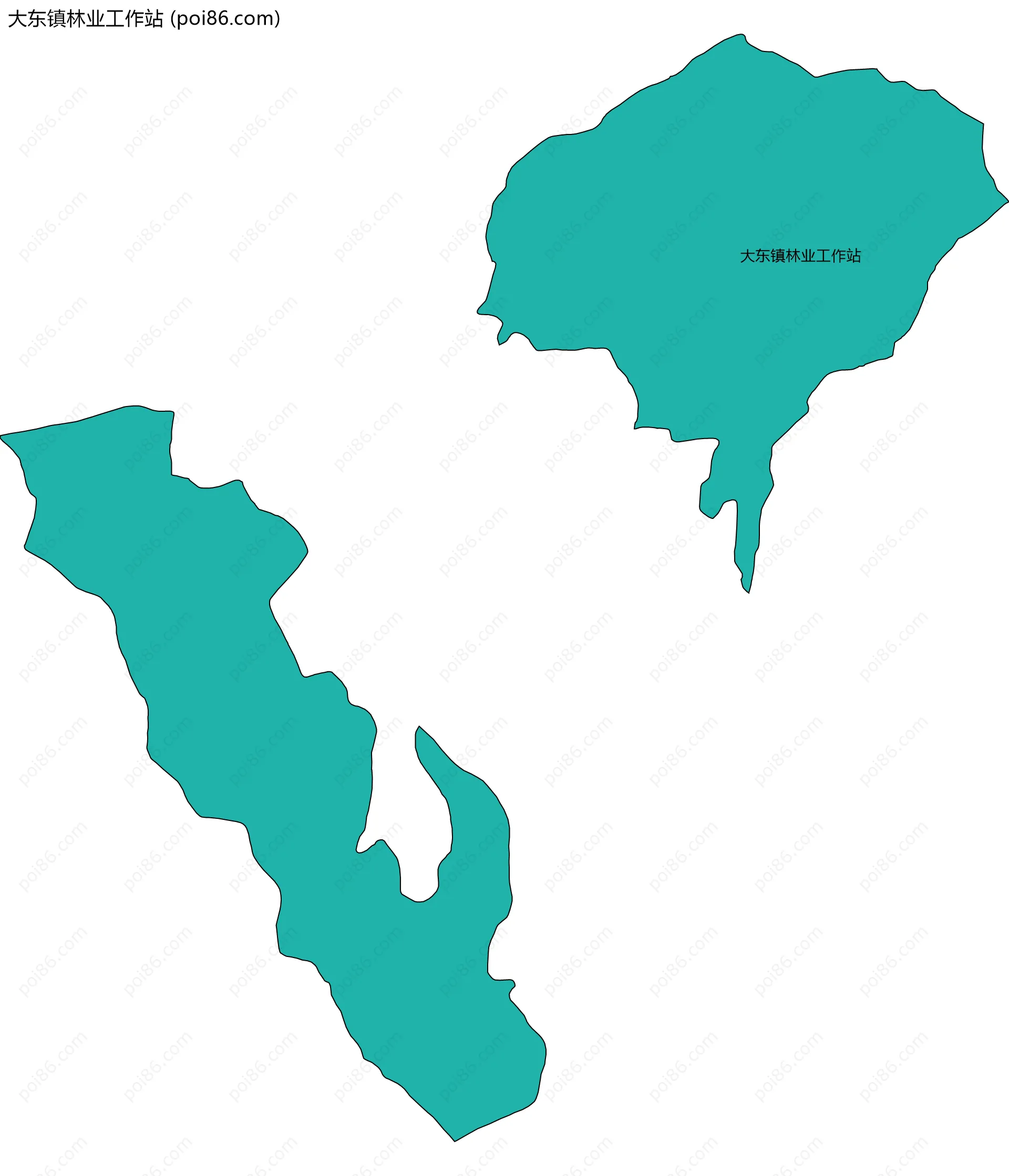 大东镇林业工作站边界地图