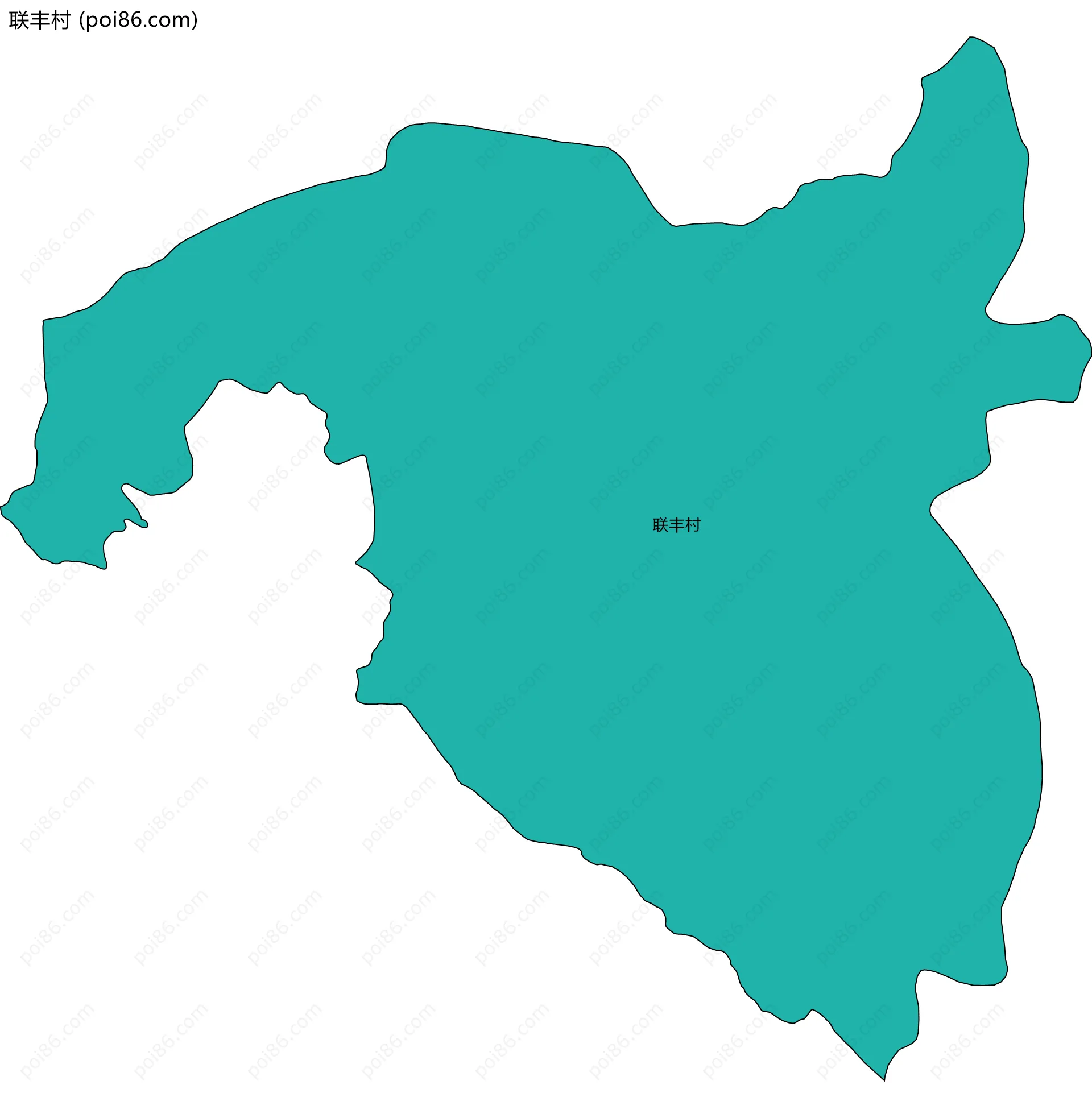 联丰村边界地图