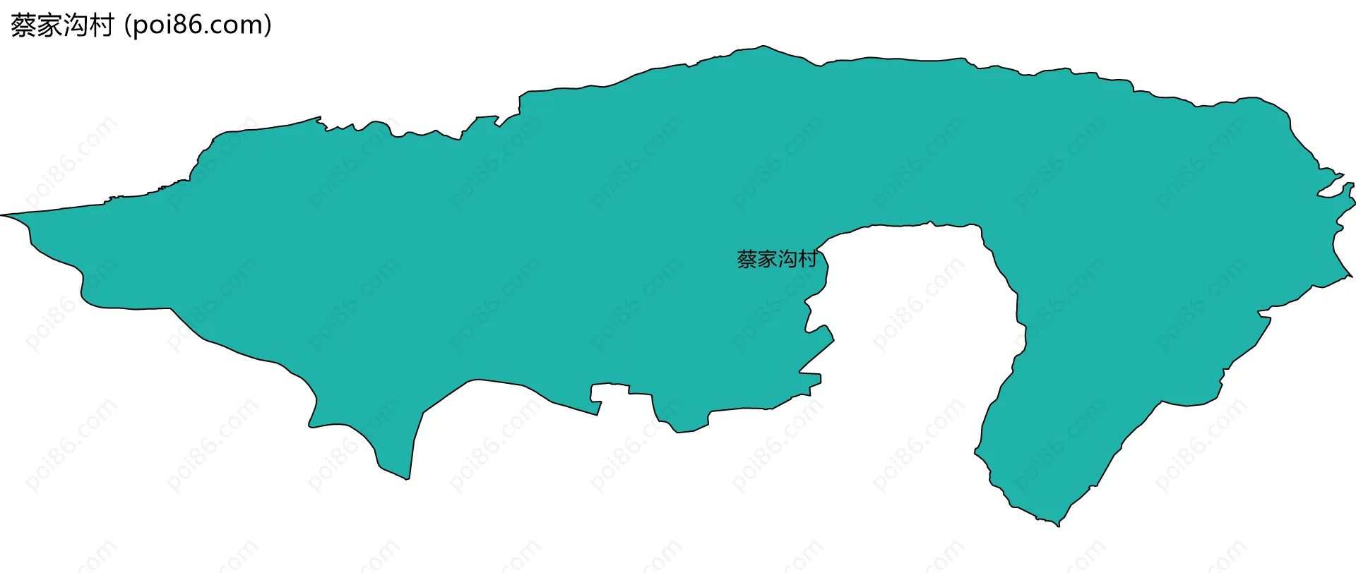 蔡家沟村边界地图