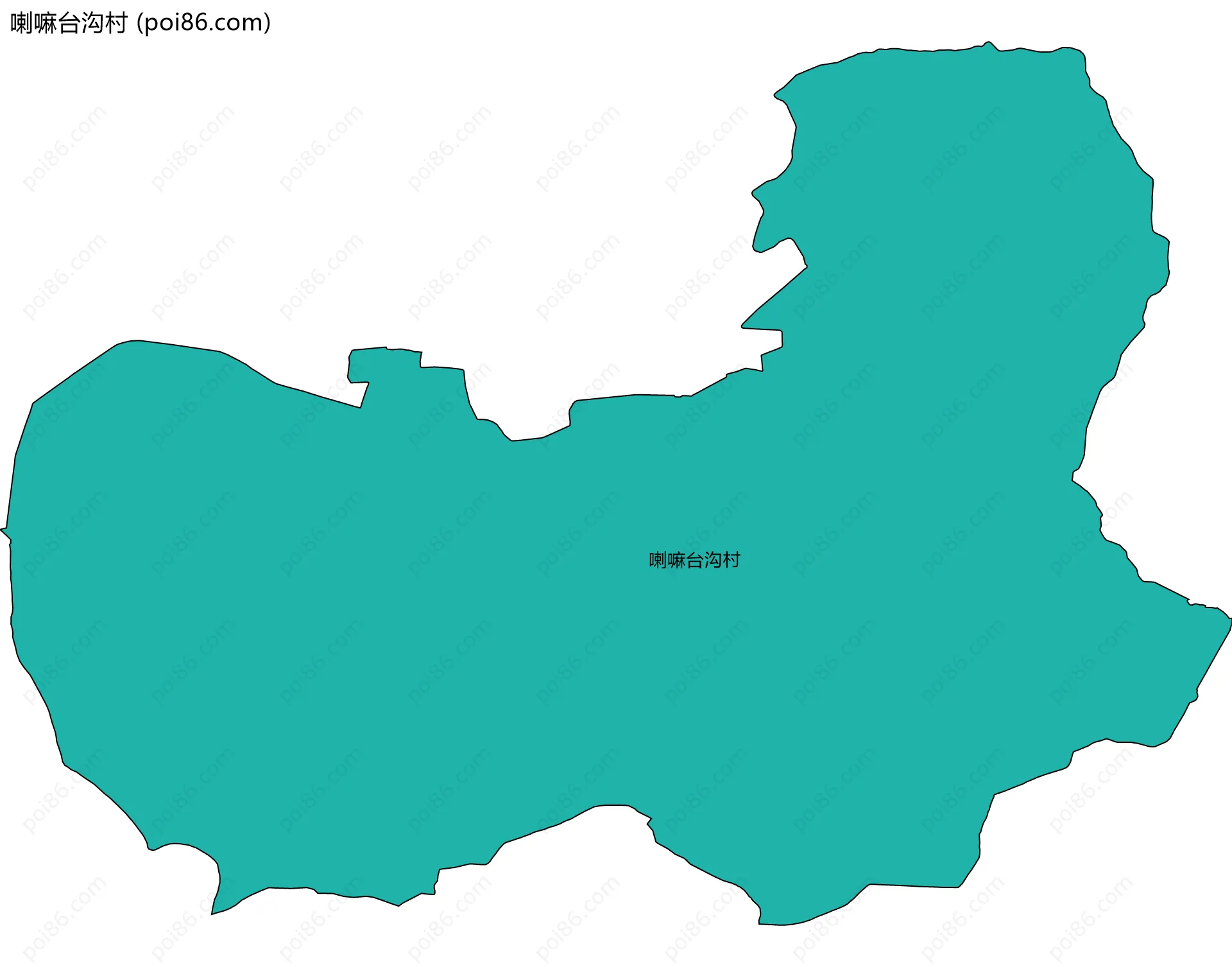 喇嘛台沟村边界地图