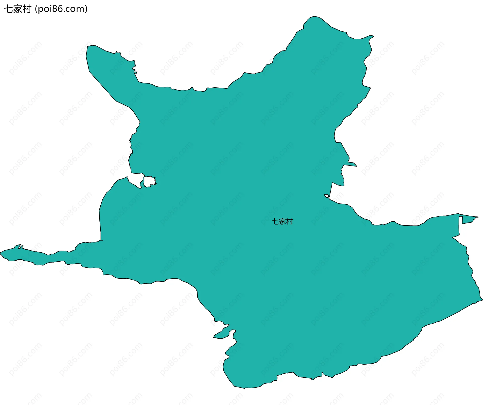 七家村边界地图