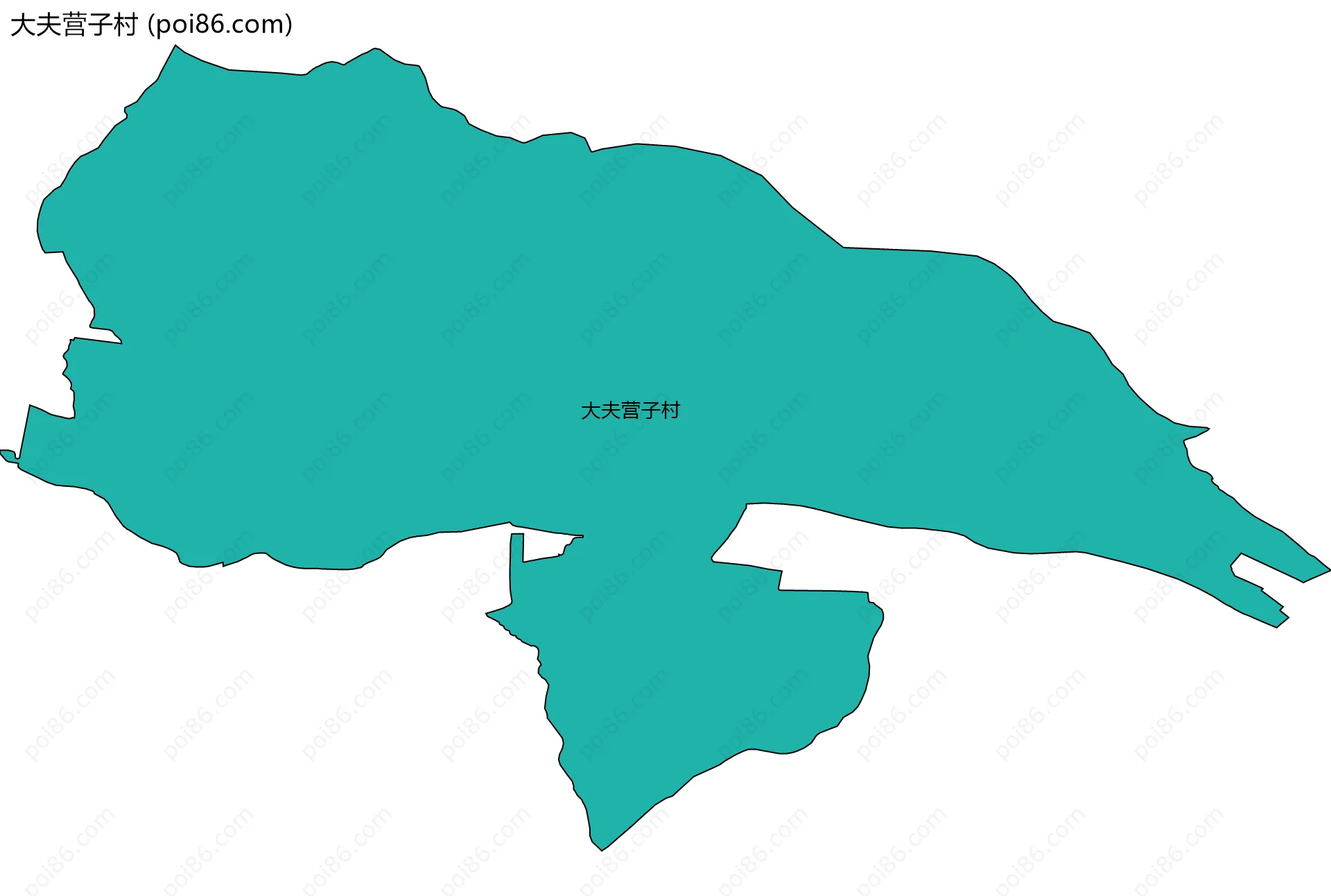 大夫营子村边界地图