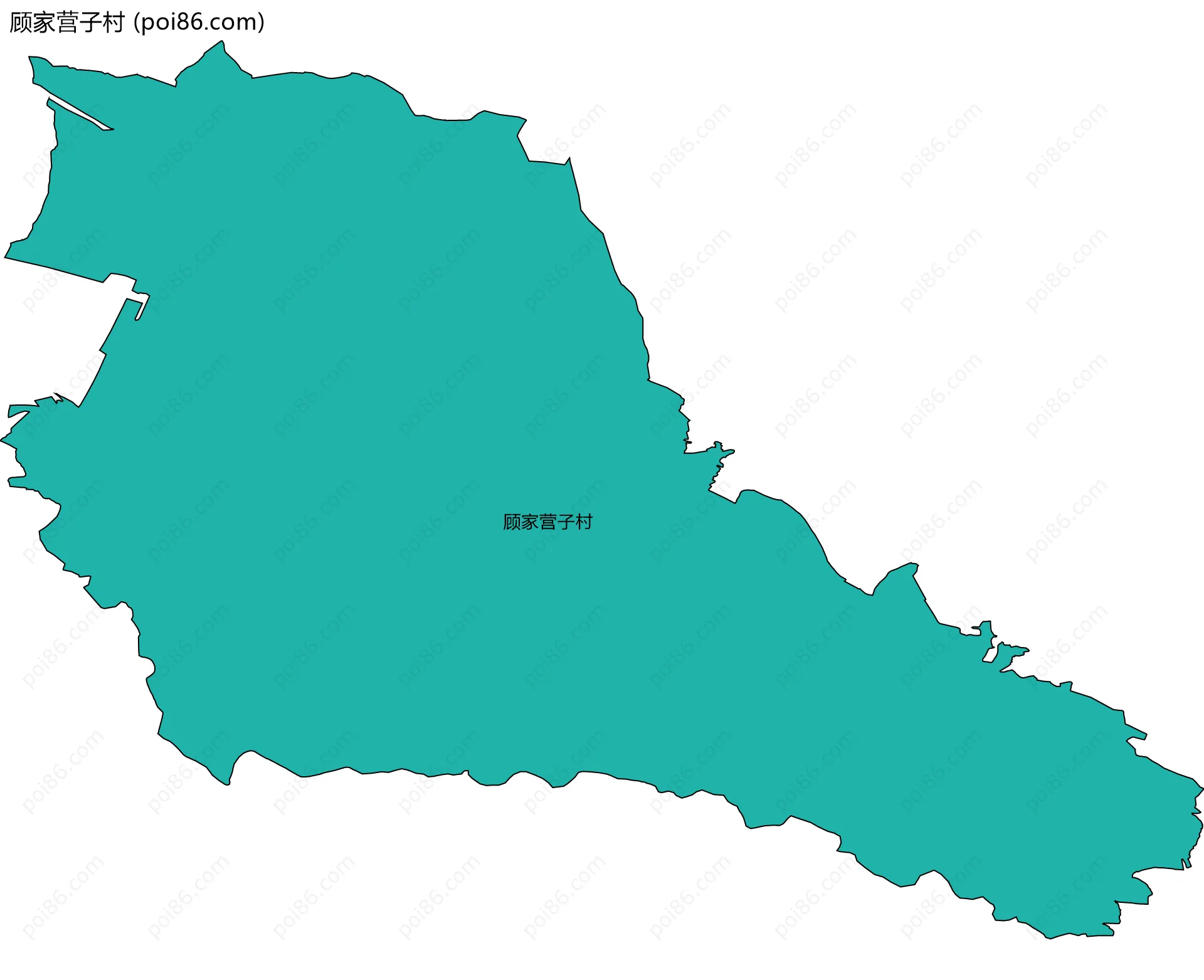 顾家营子村边界地图
