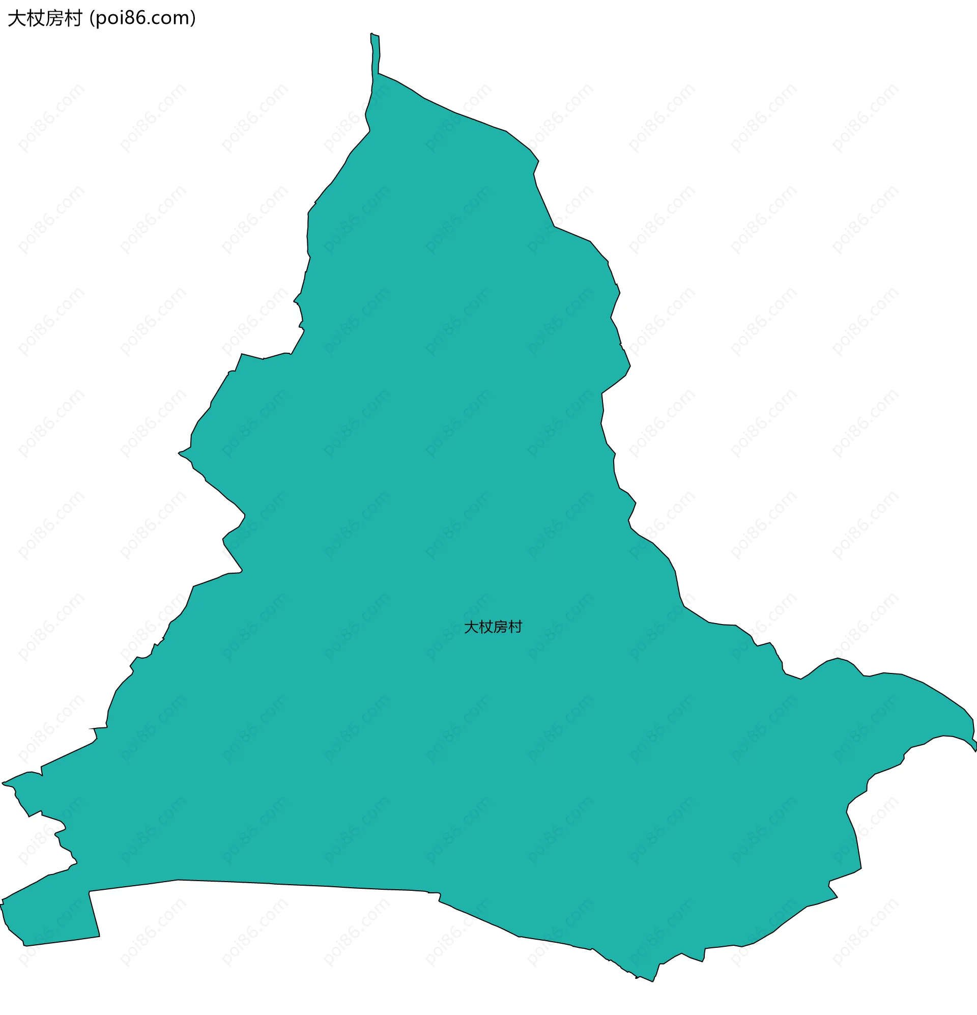 大杖房村边界地图