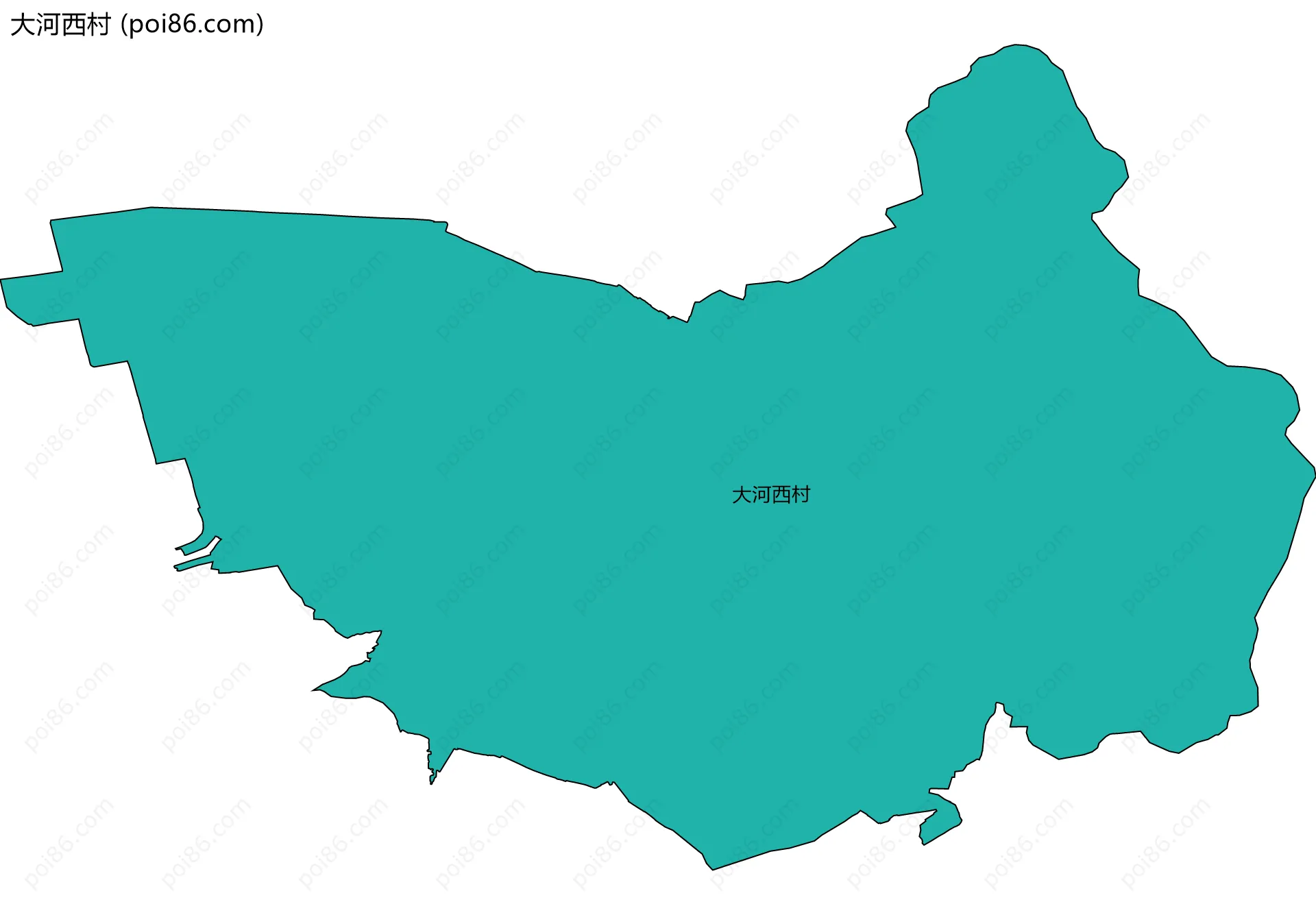 大河西村边界地图