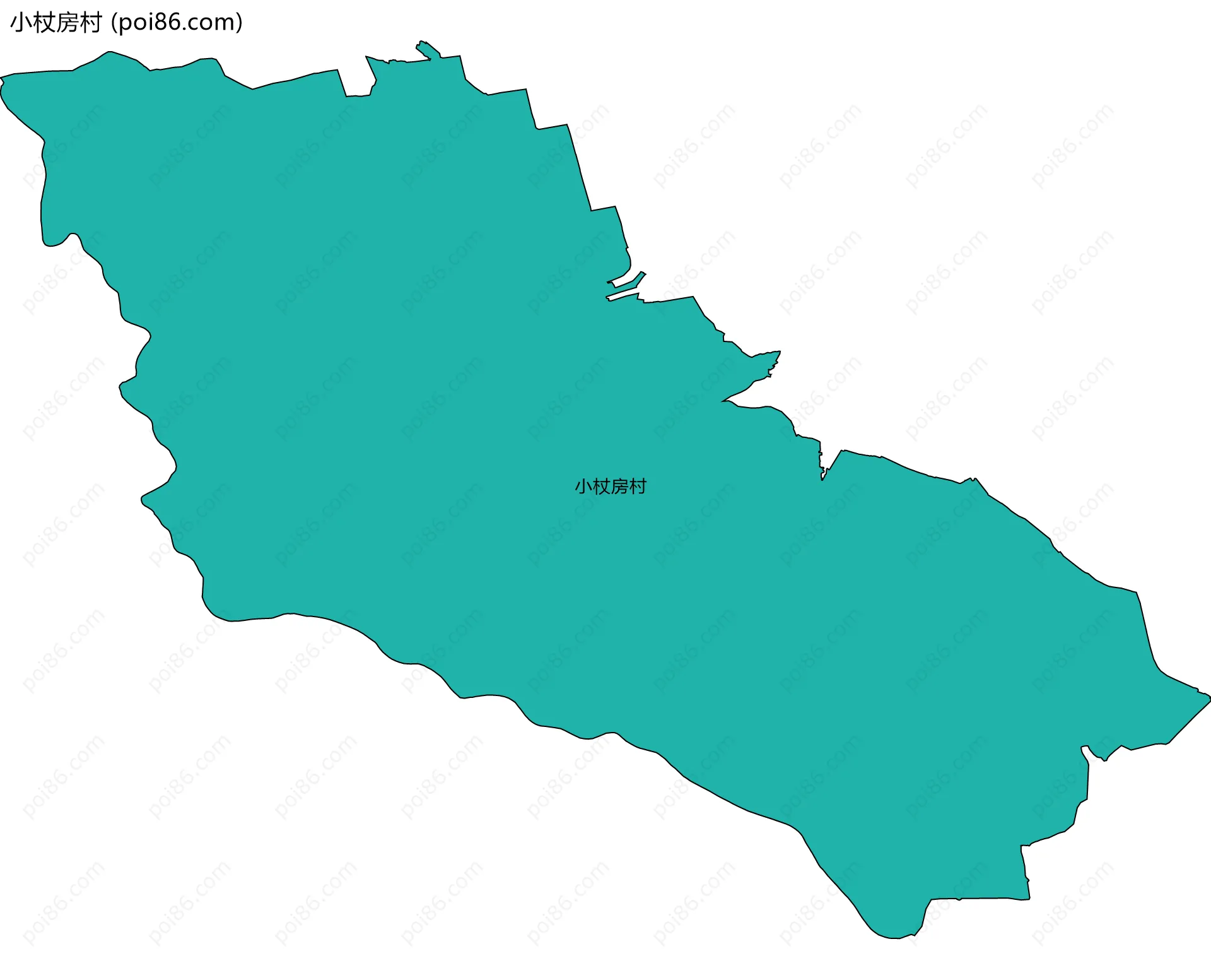 小杖房村边界地图