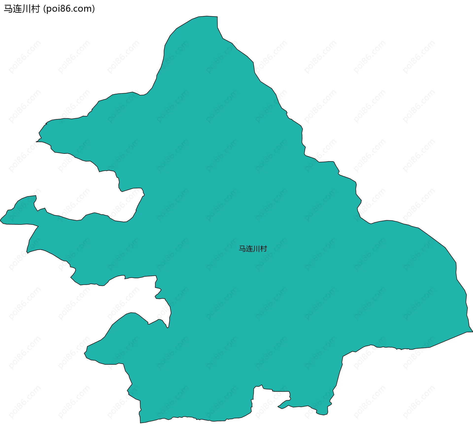 马连川村边界地图