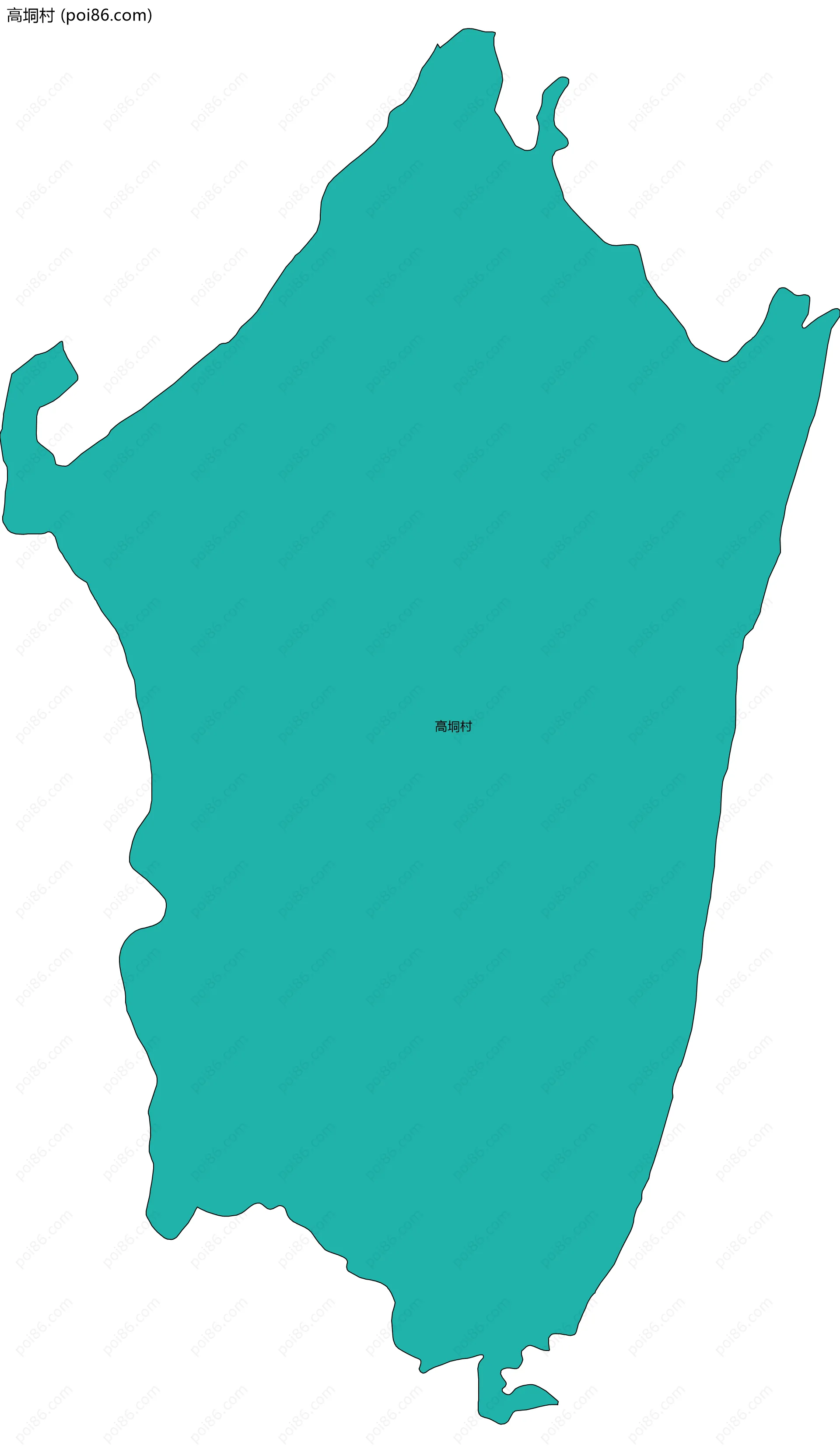 高垌村边界地图