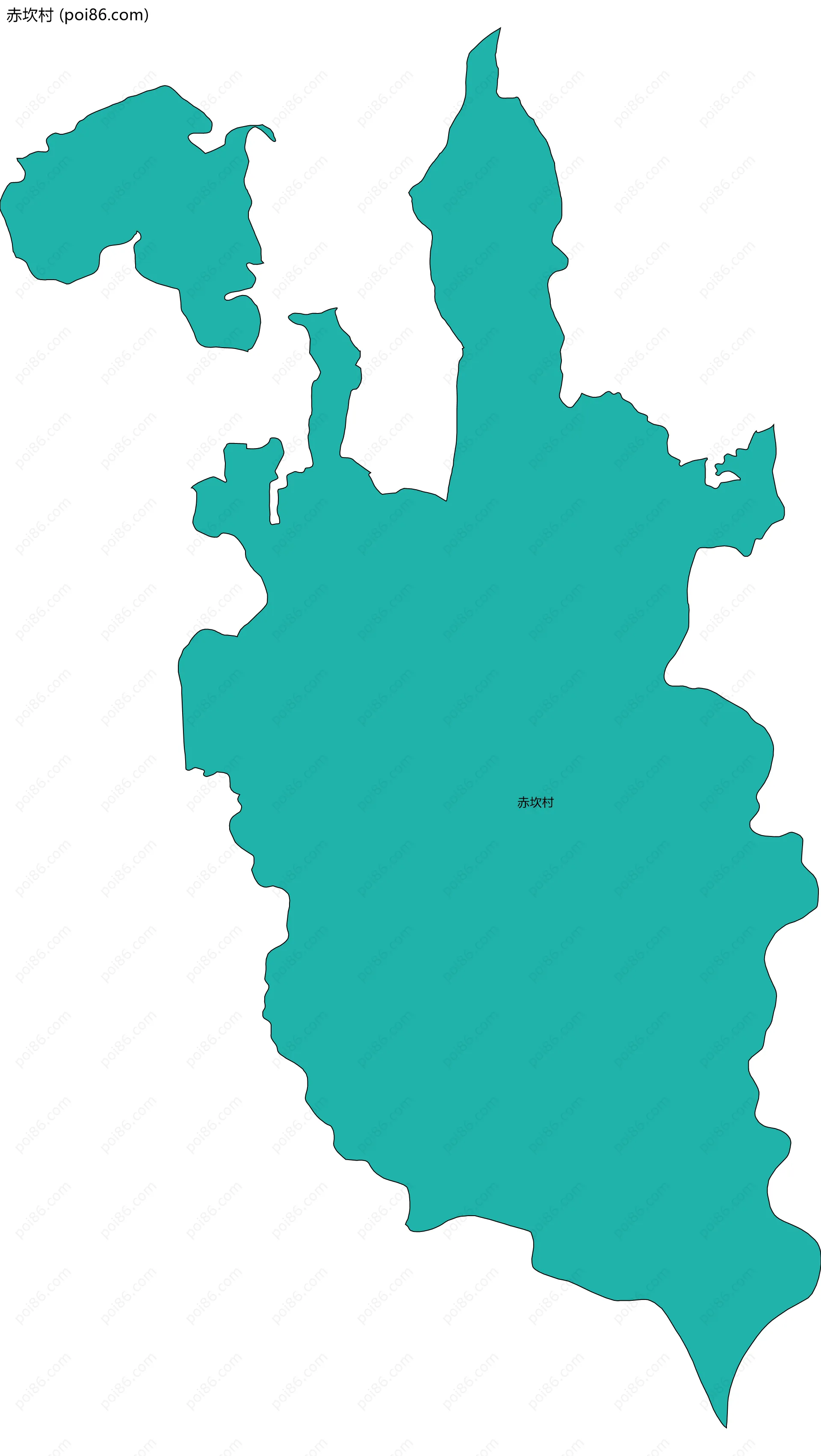 赤坎村边界地图