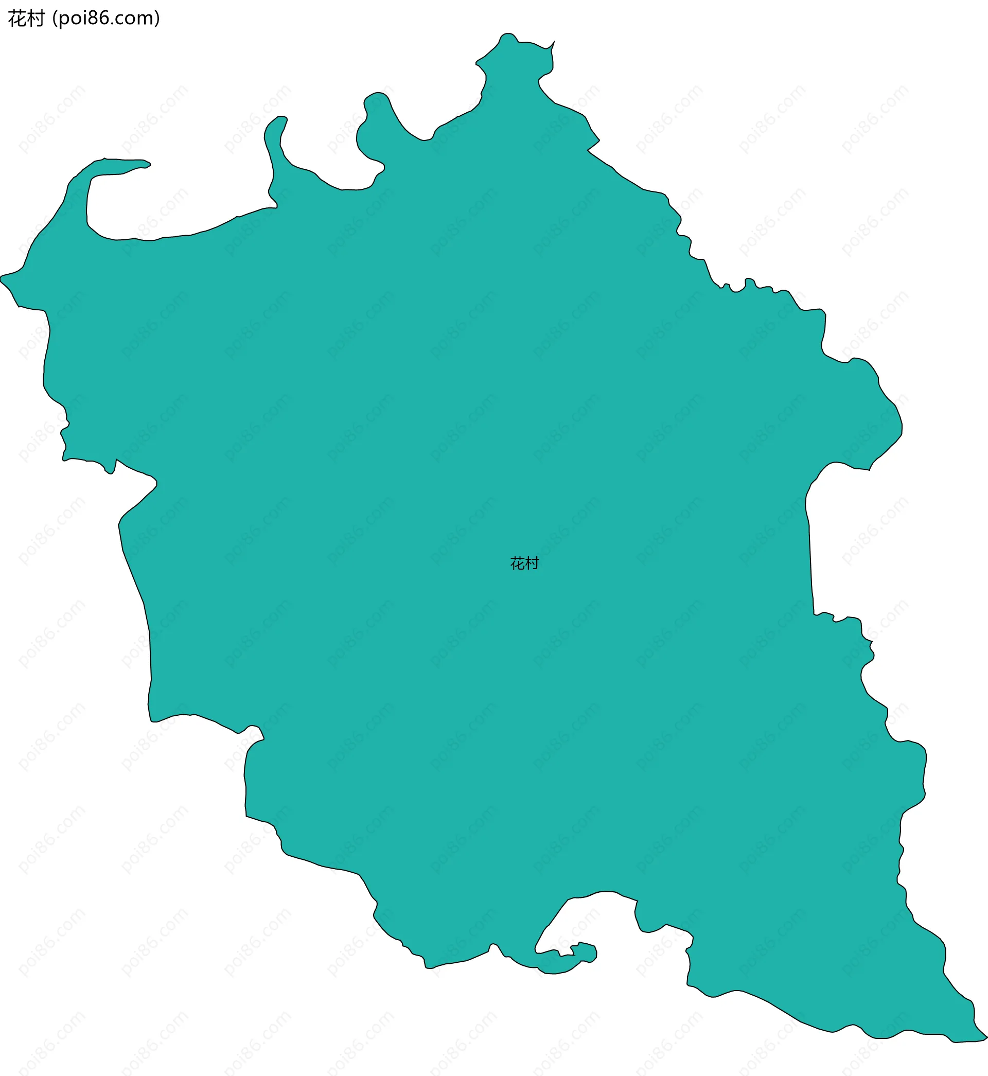 花村边界地图