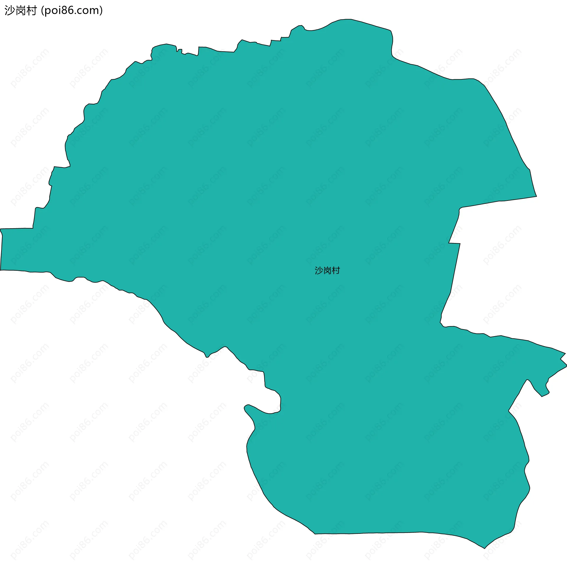 沙岗村边界地图