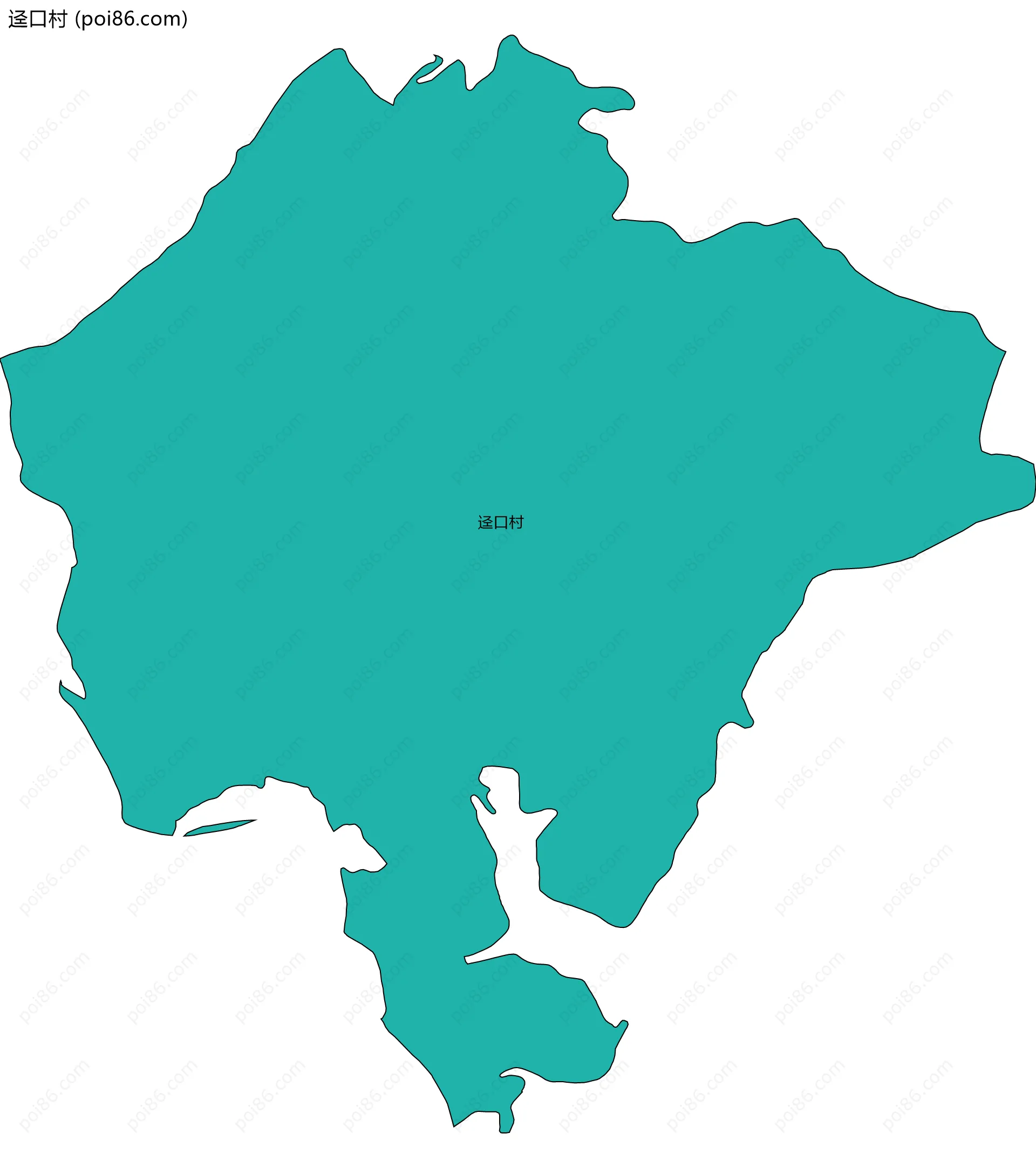 迳口村边界地图