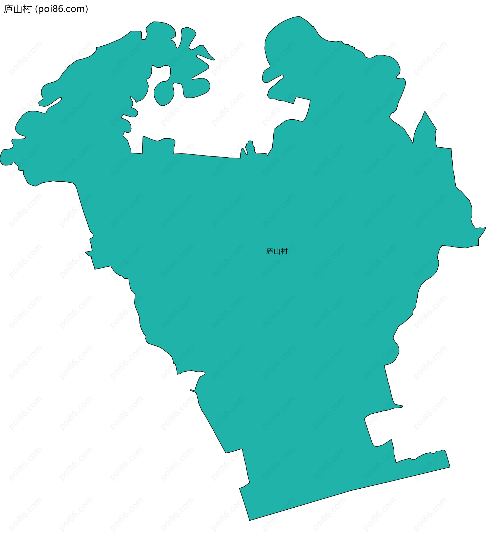 庐山村边界地图