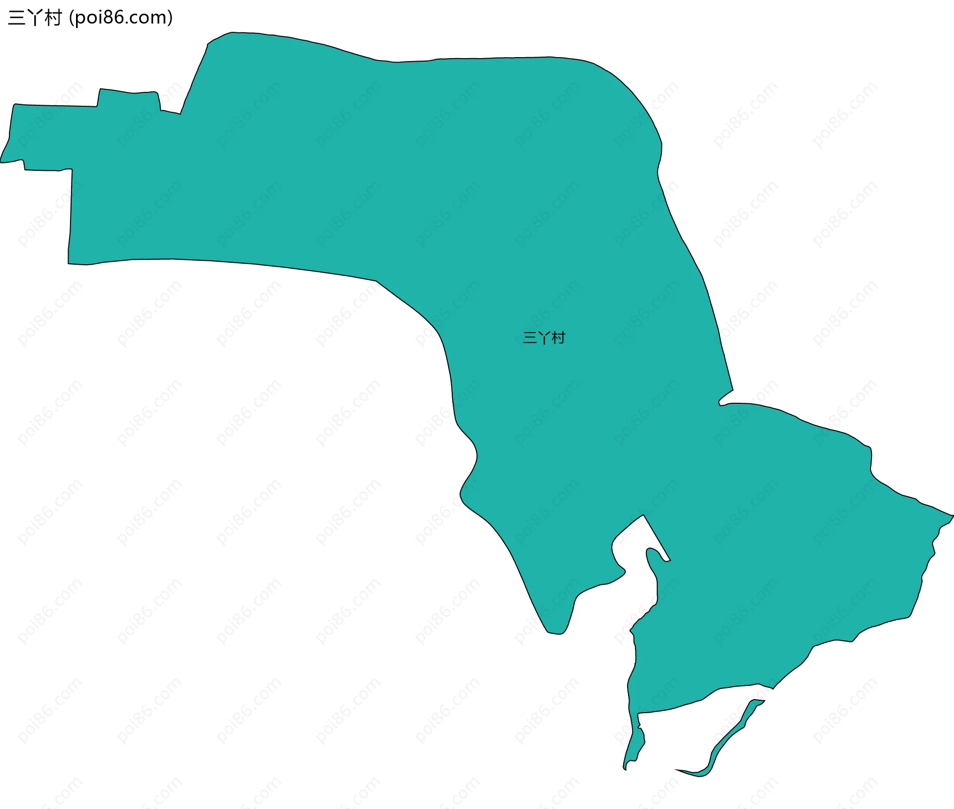 三丫村边界地图