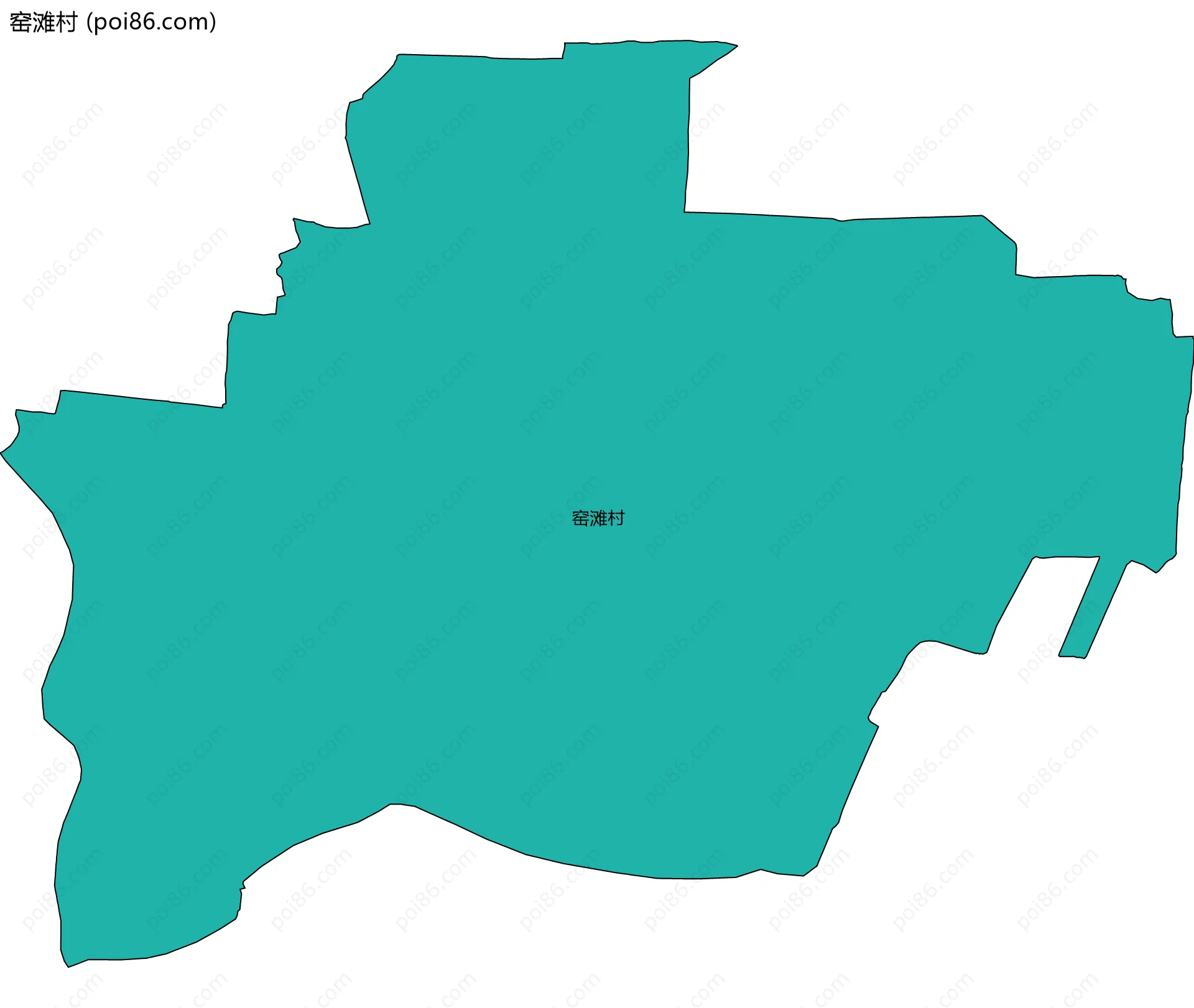 窑滩村边界地图