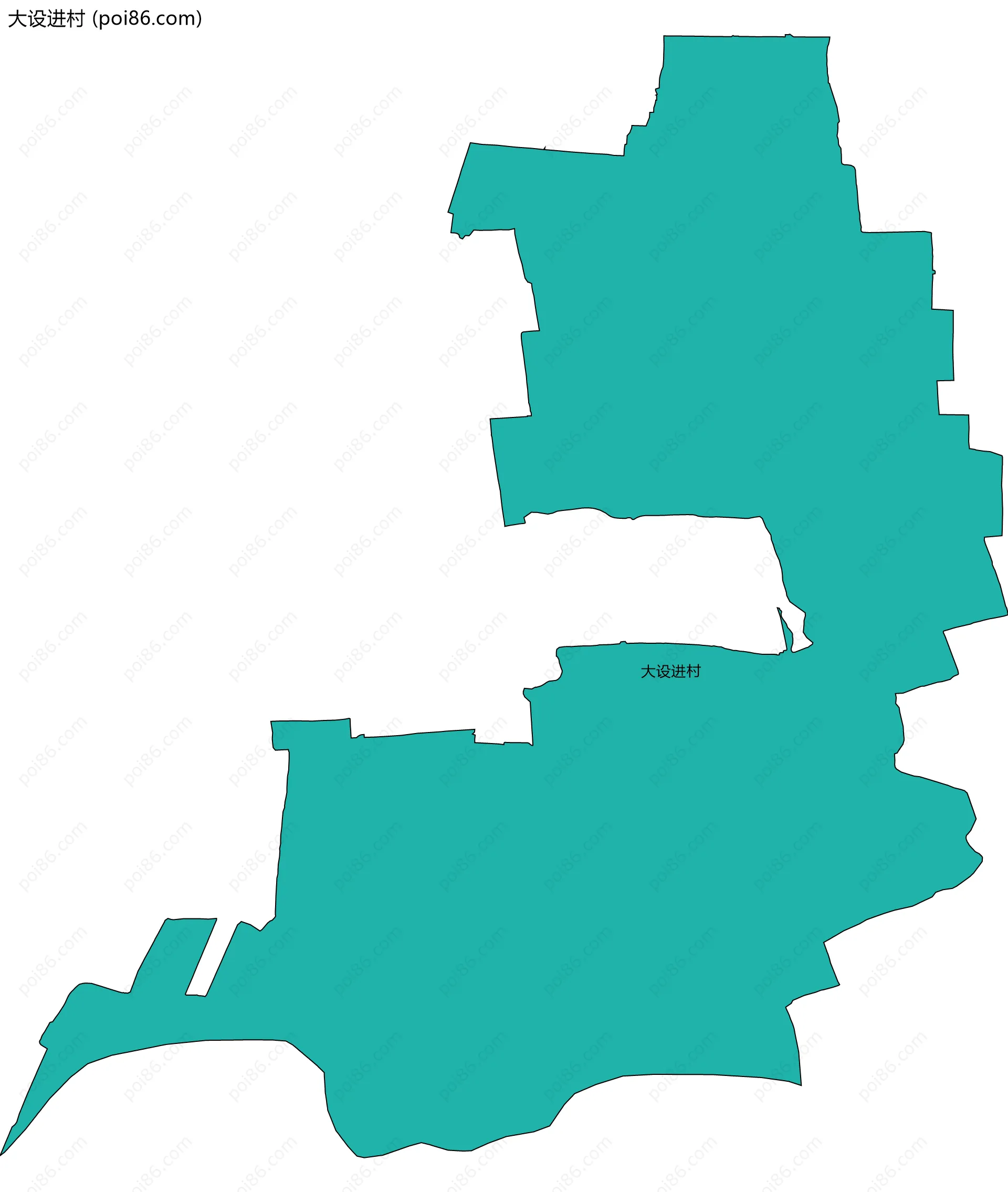 大设进村边界地图