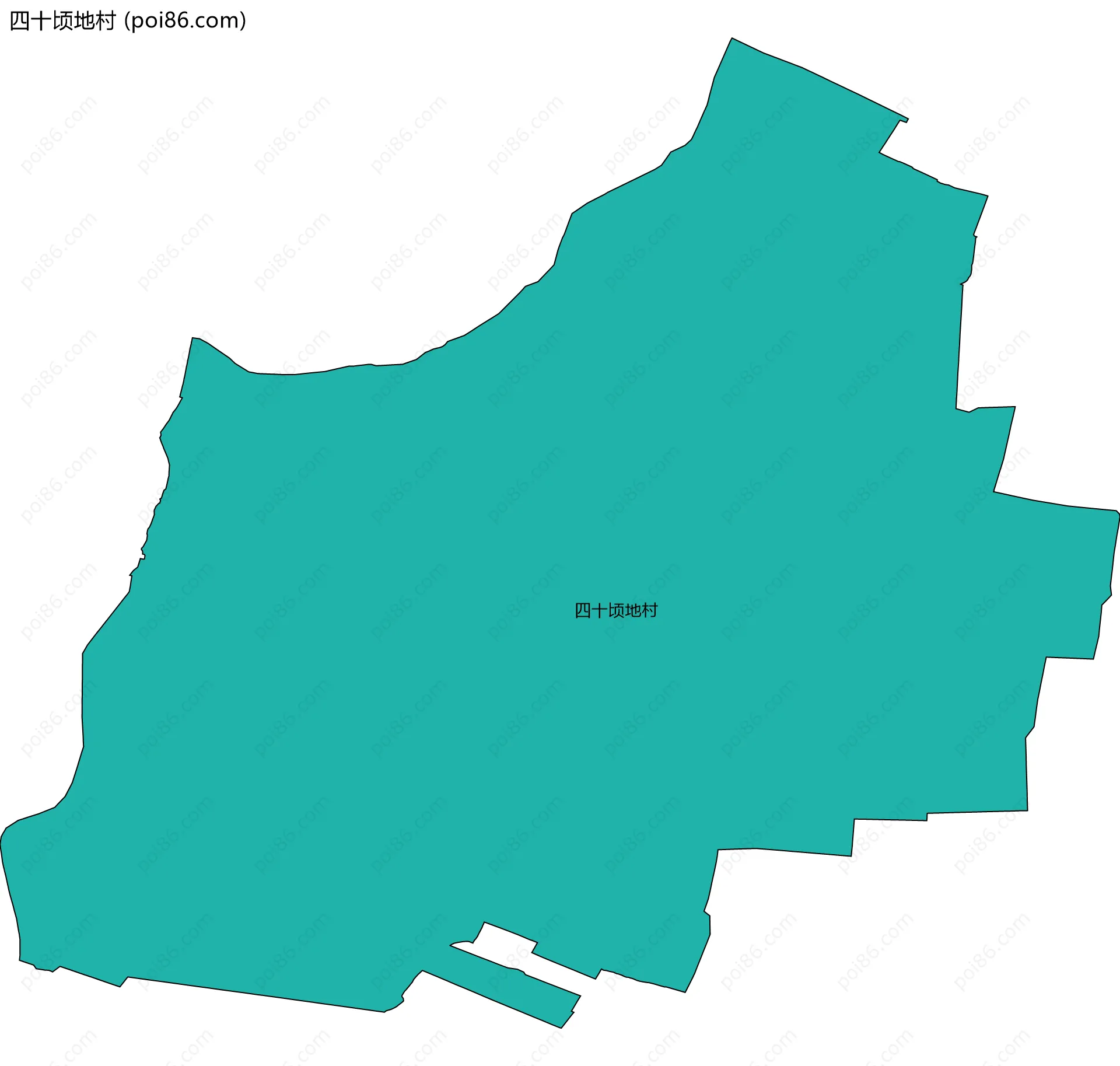 四十顷地村边界地图